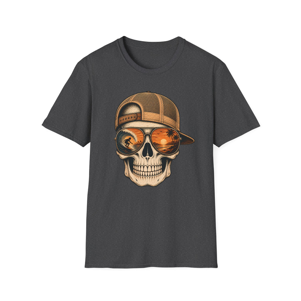 Sunset Barrel Skull Surf Tee