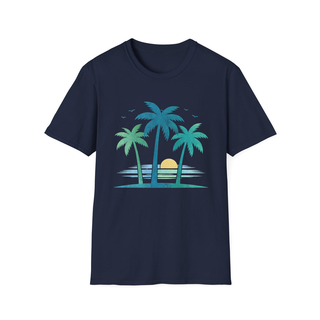 Tropical Sunset Palm Tree Tee