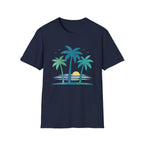 Tropical Sunset Palm Tree Tee