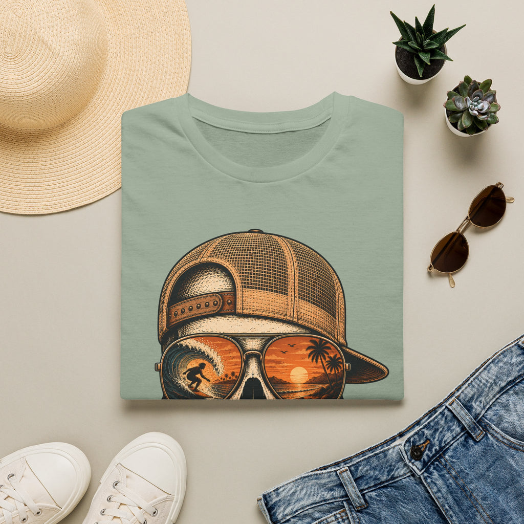 Sunset Barrel Skull Surf Tee
