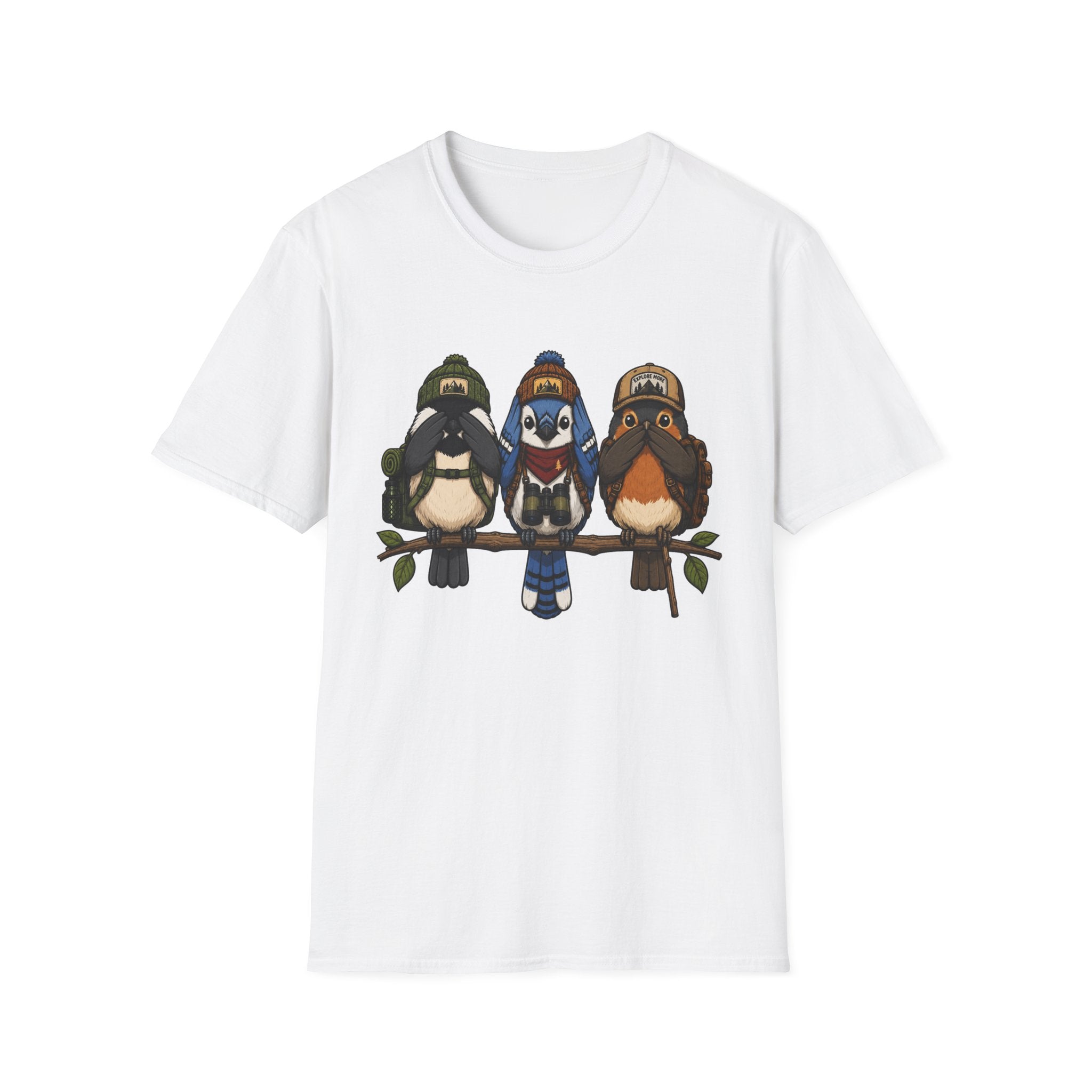 See No Hear No Speak No Bird Hikers Tee