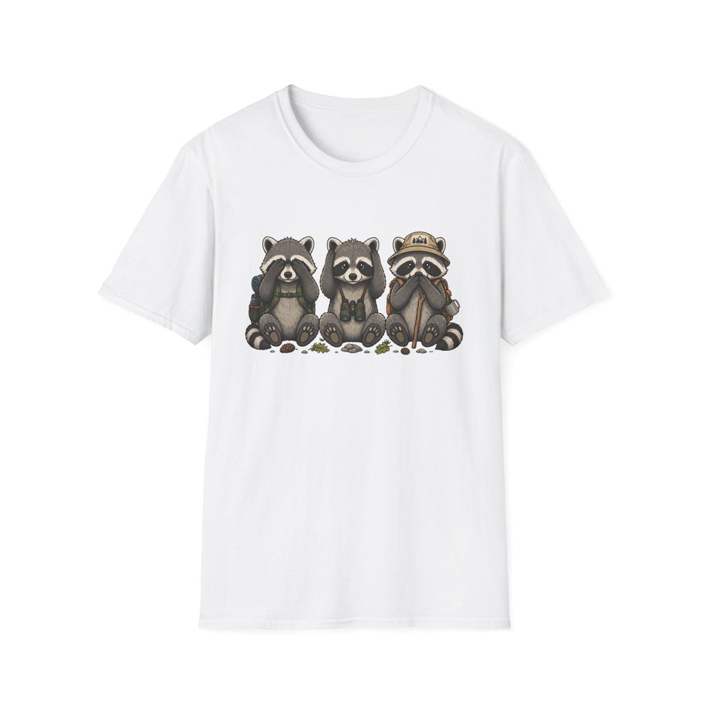 See No Hear No Speak No Raccoon Hikers Tee