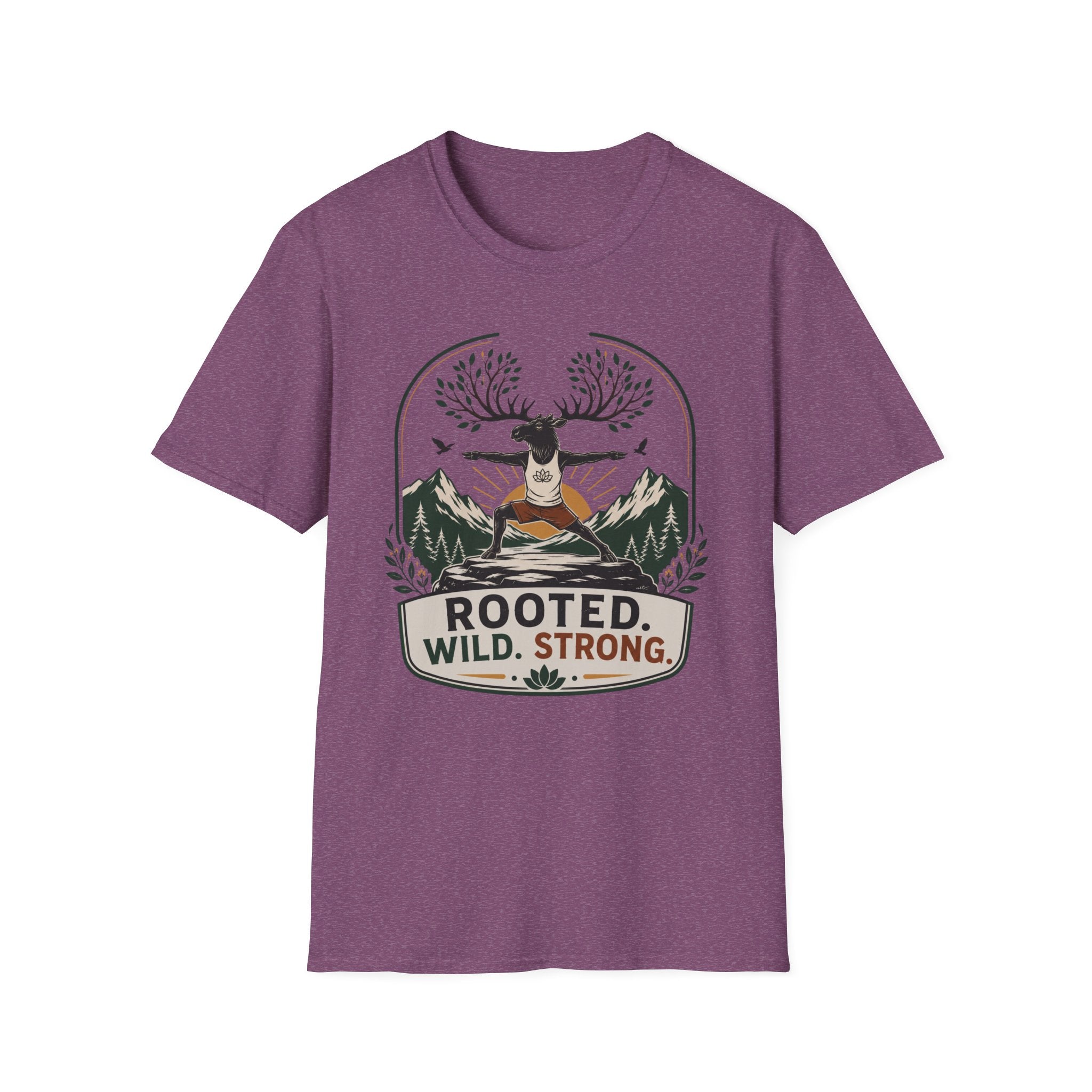 Rooted Wild Strong Moose Yoga Tee