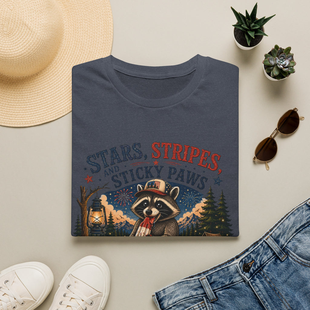 Stars, Stripes, and Sticky Paws Raccoon Tee