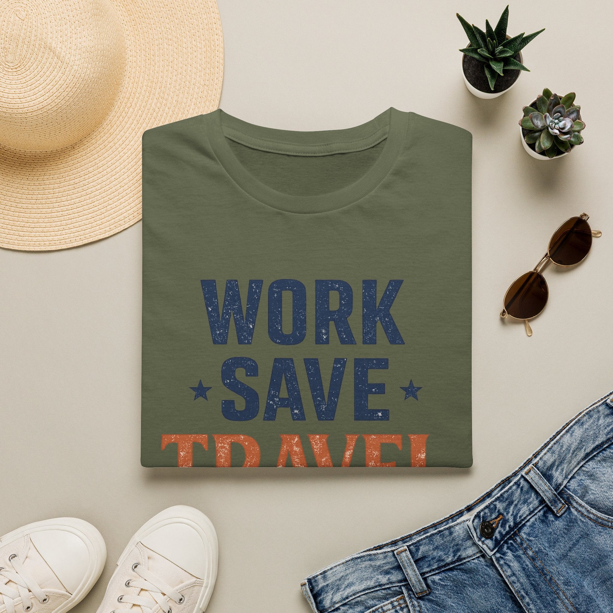 Work Save Travel Repeat Tee