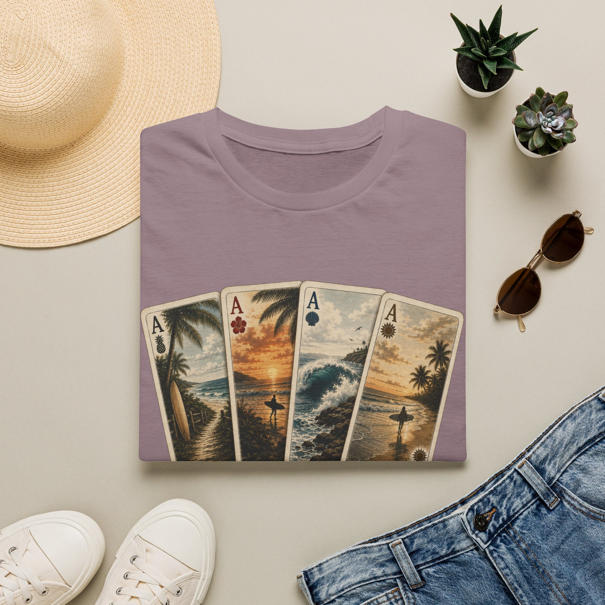 Surfer Ace Playing Cards Tee