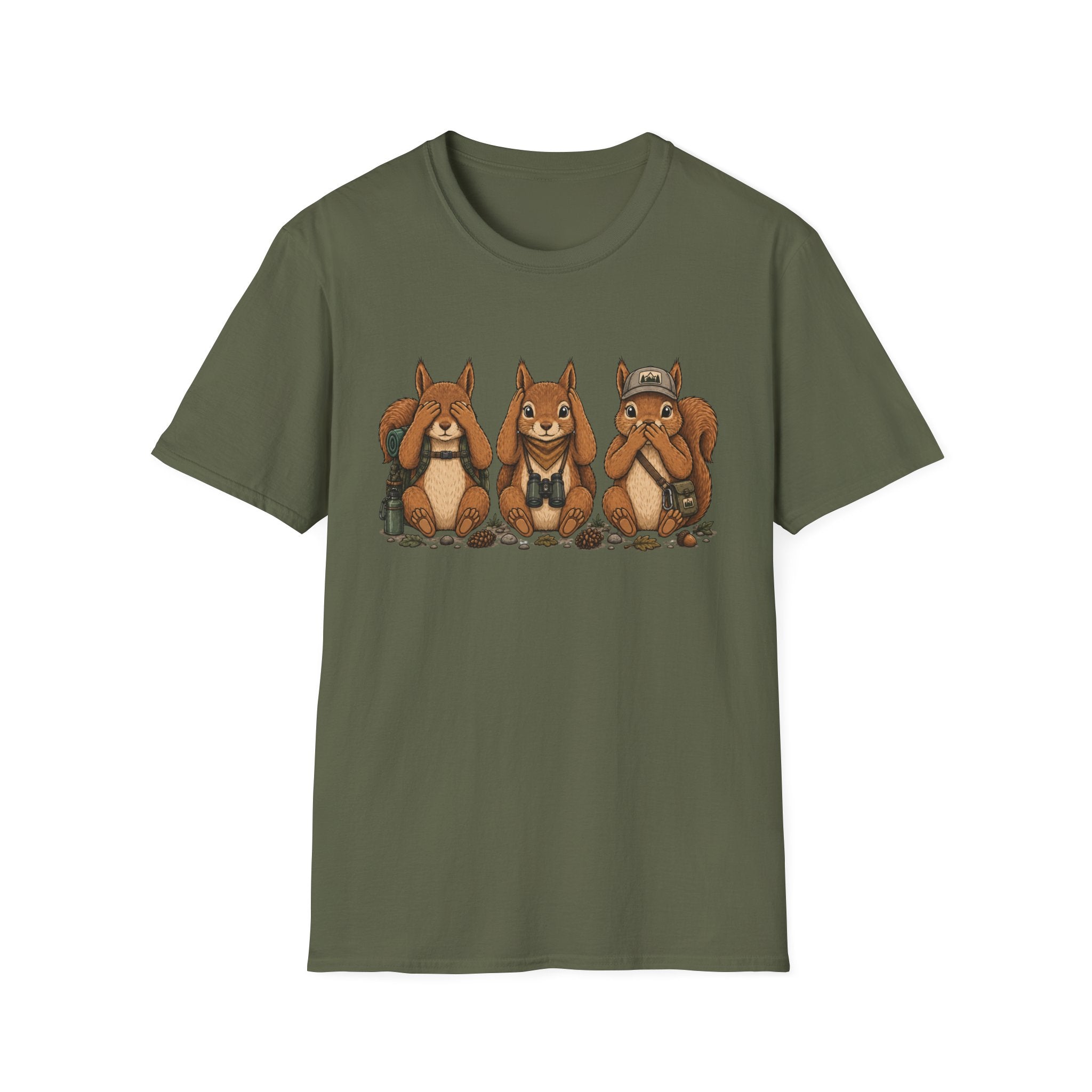 See No Hear No Speak No Squirrel Hikers Tee