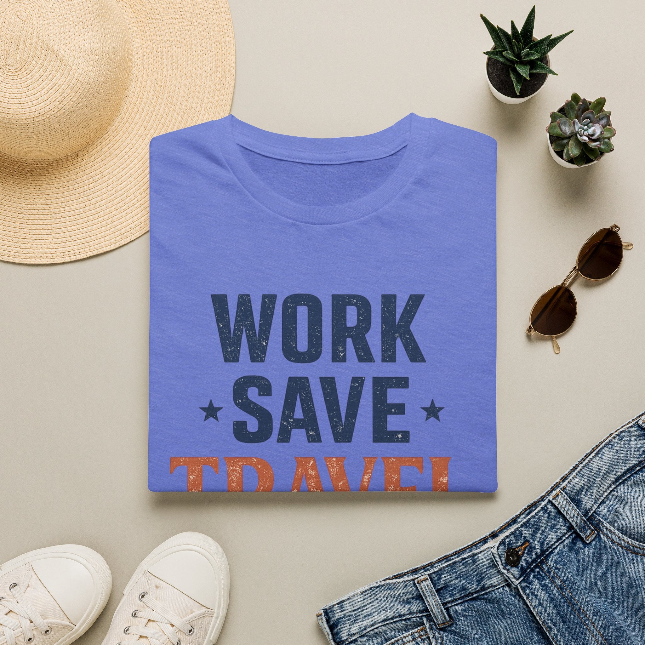 Work Save Travel Repeat Tee