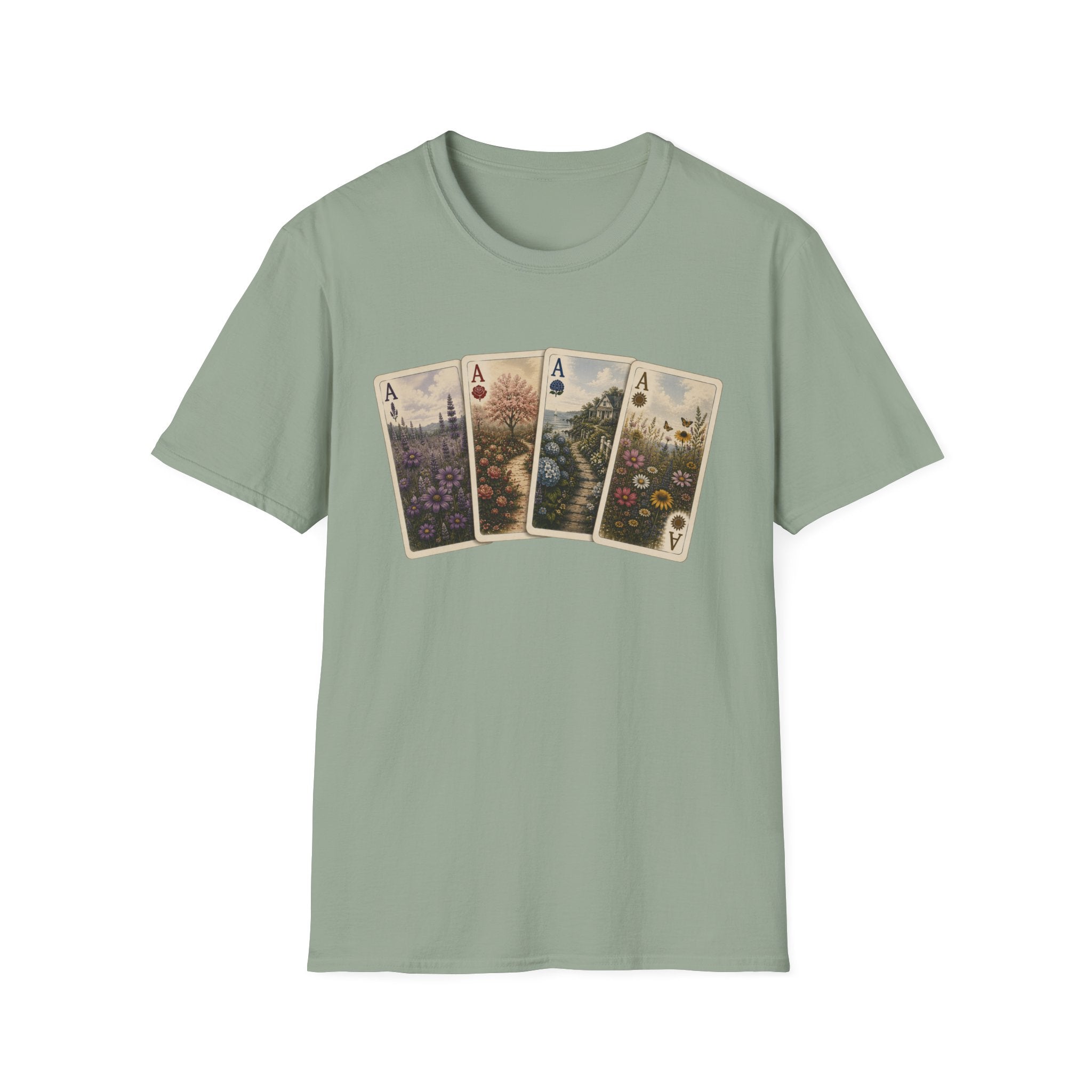 Floral Ace Playing Cards Tee