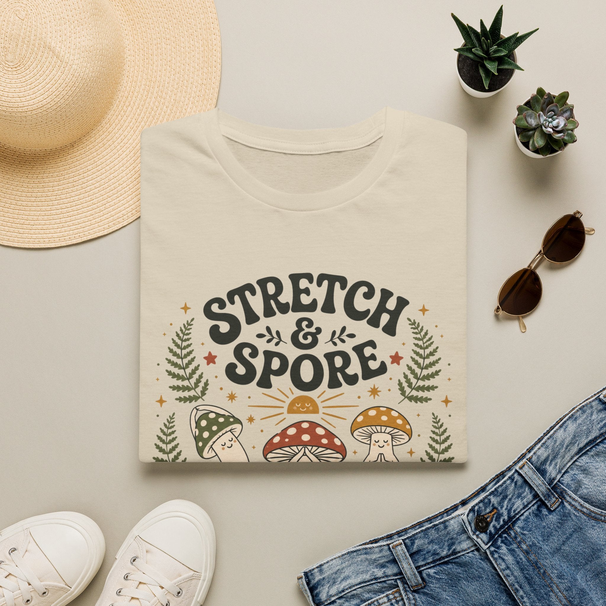 Stretch & Spore Woodland Yoga Club Tee