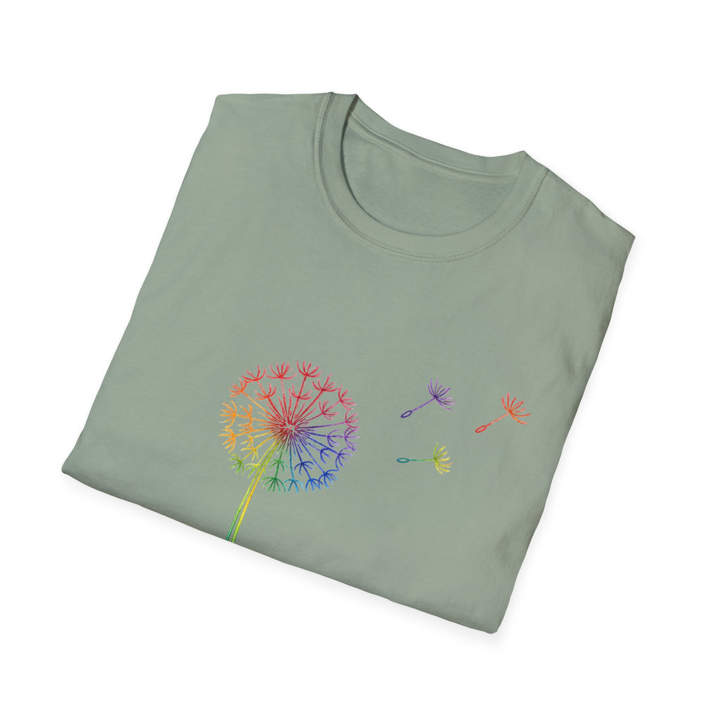 Rainbow Wishes Dandelion Tee