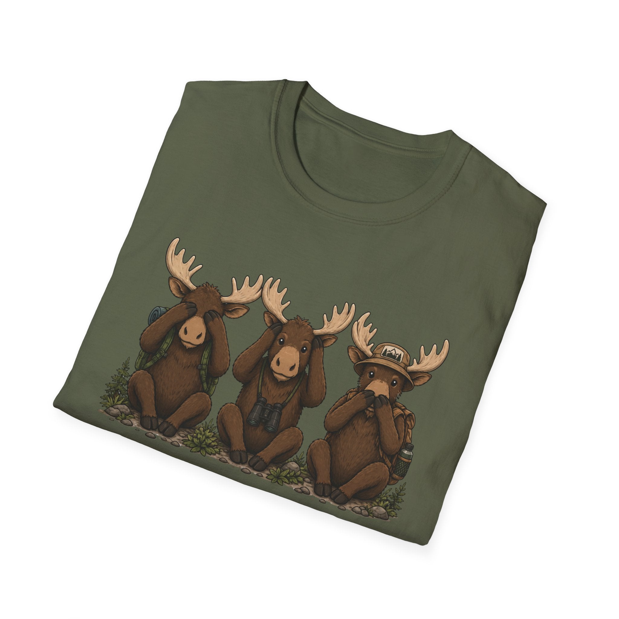 See No Hear No Speak No Moose Hikers Tee