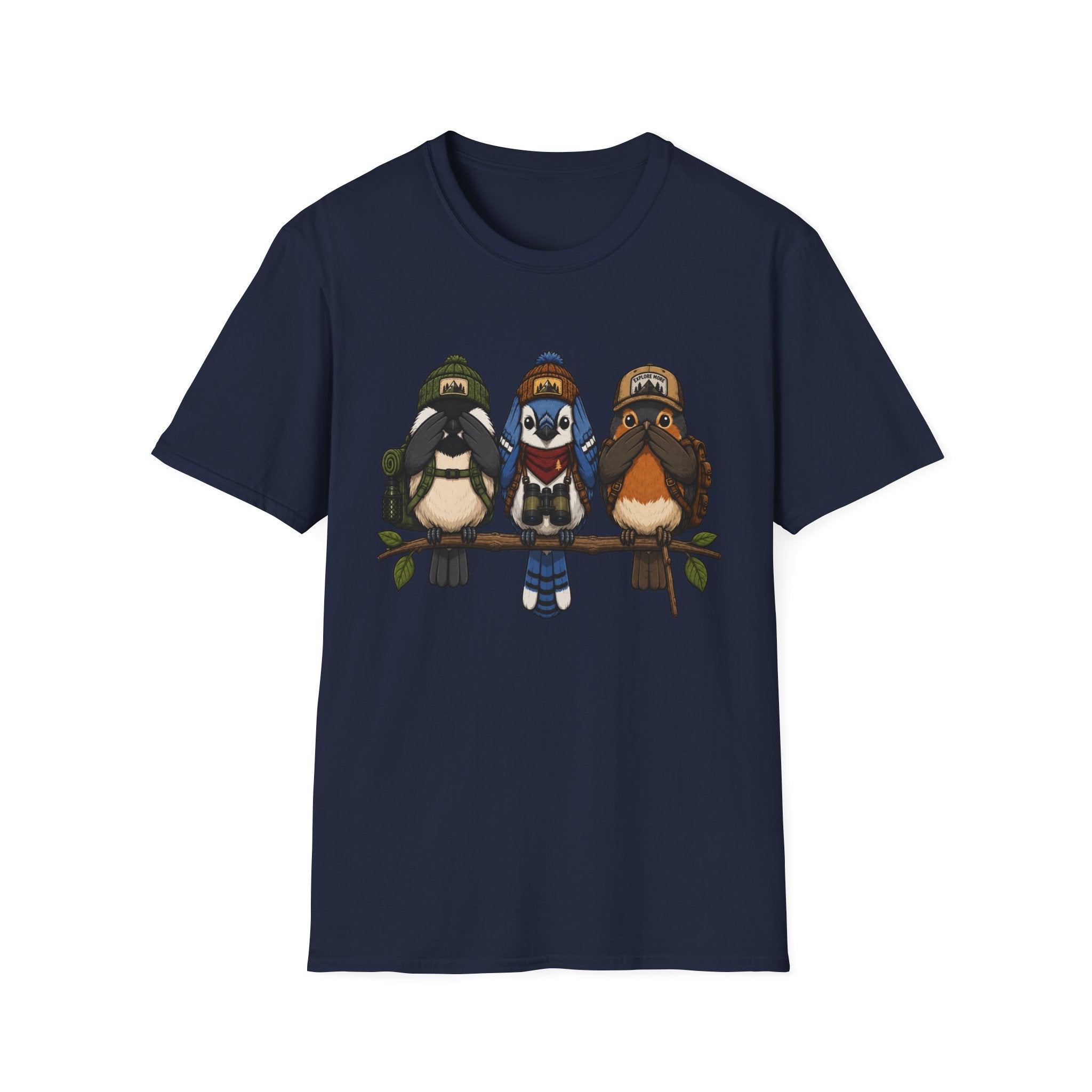 See No Hear No Speak No Bird Hikers Tee