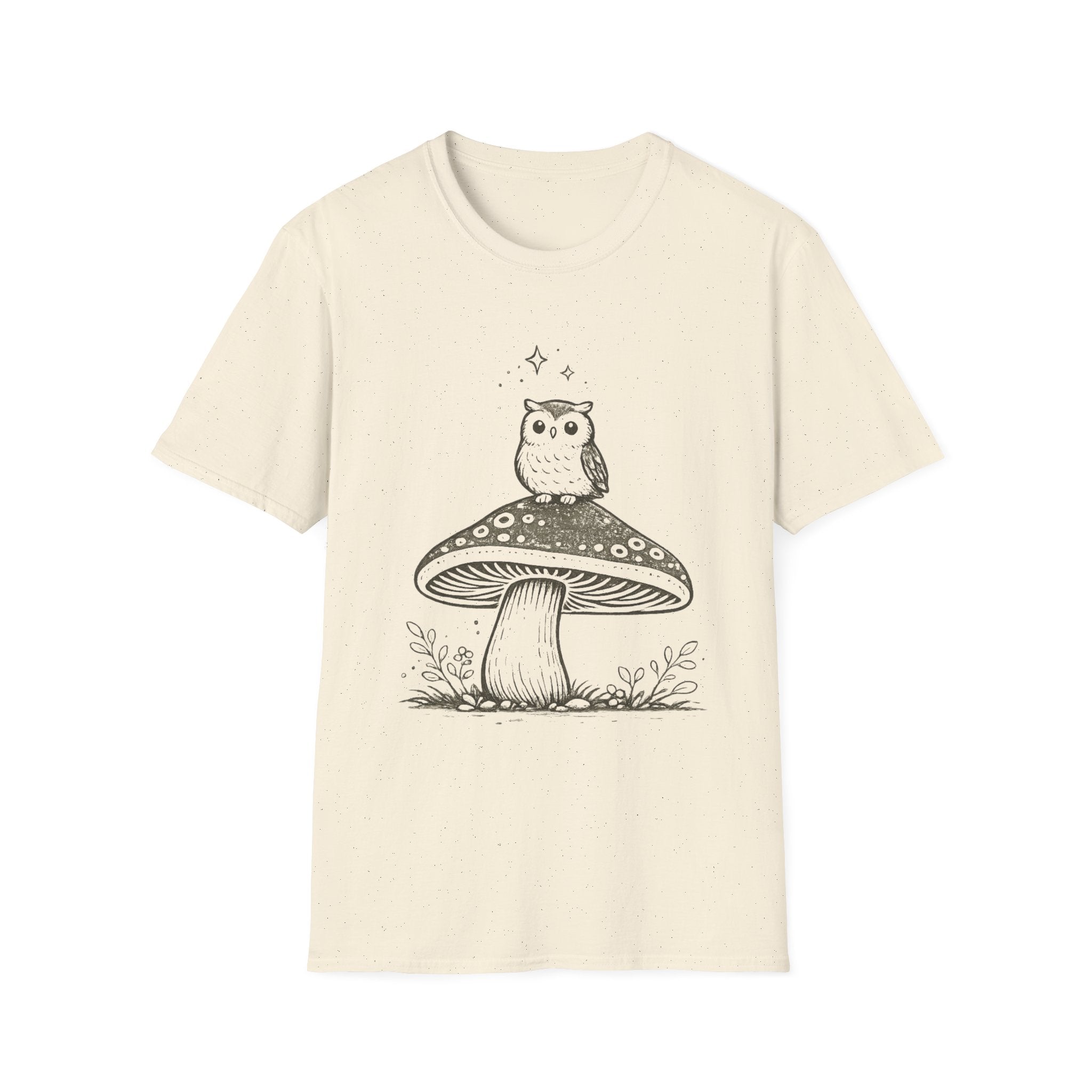 Cozy Owl Mushroom Tee
