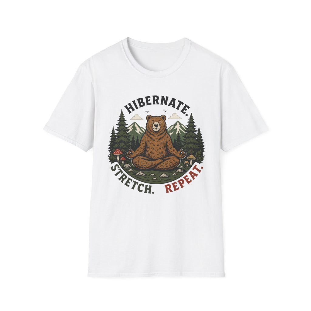 Hibernate Stretch Repeat Bear Yoga Tee