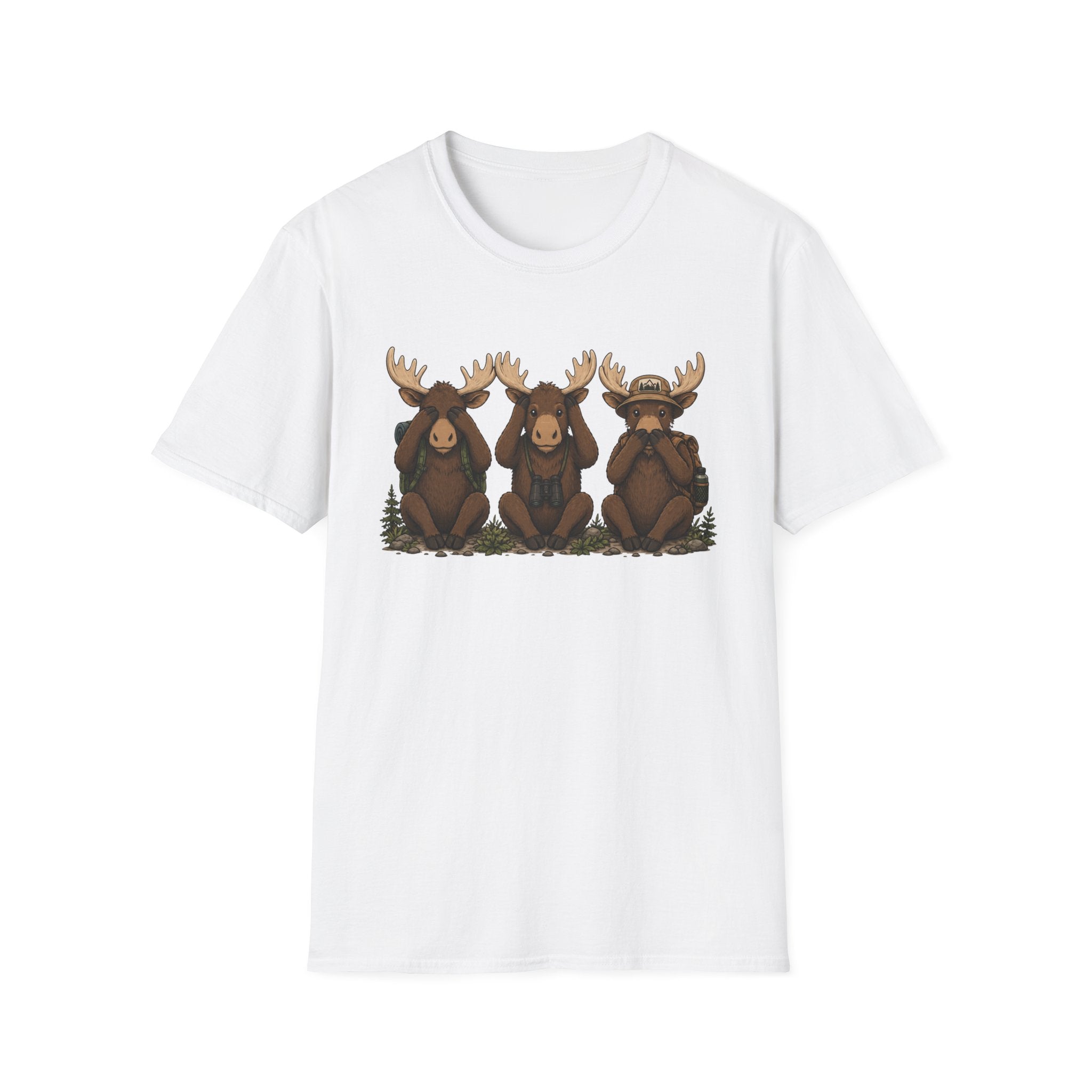 See No Hear No Speak No Moose Hikers Tee