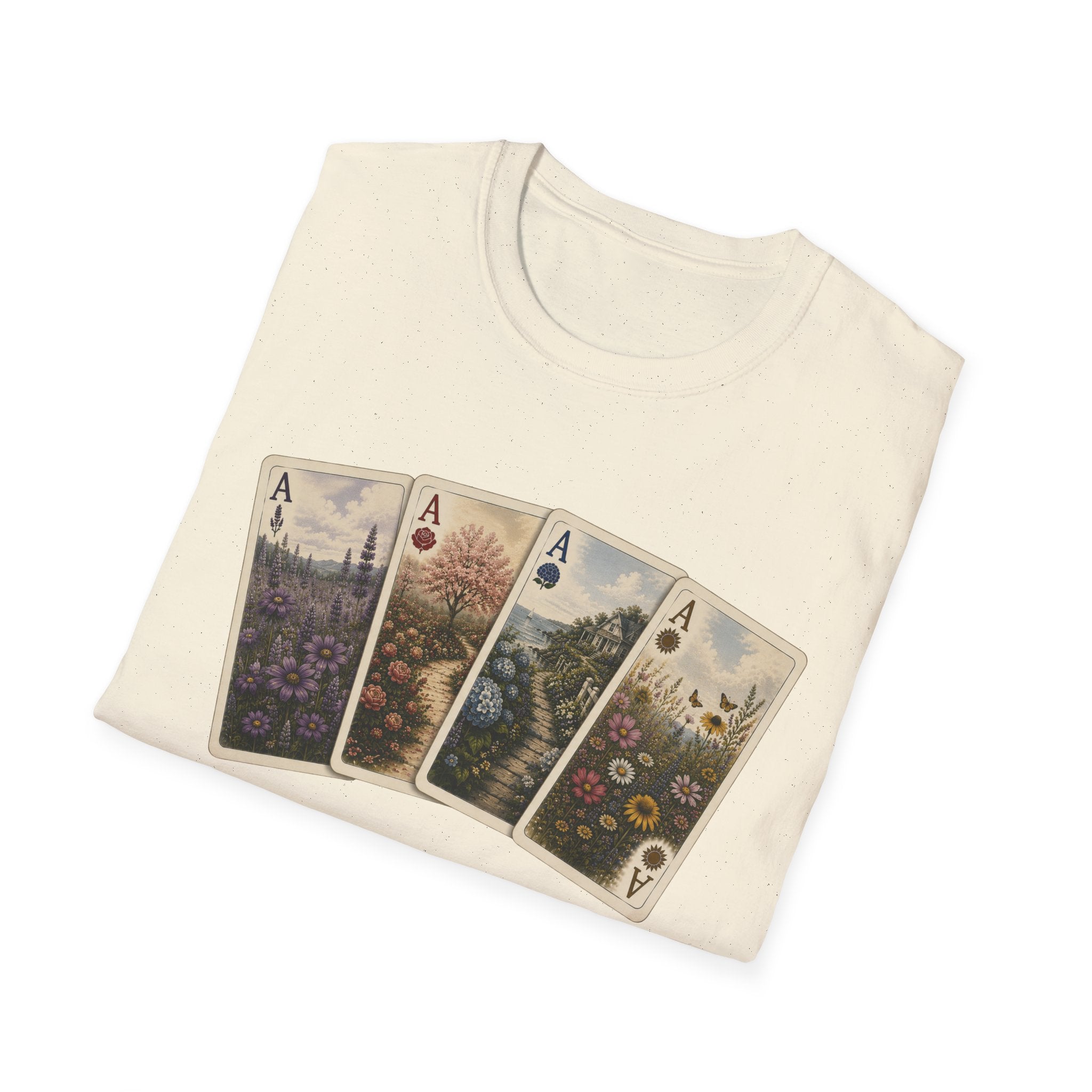 Floral Ace Playing Cards Tee