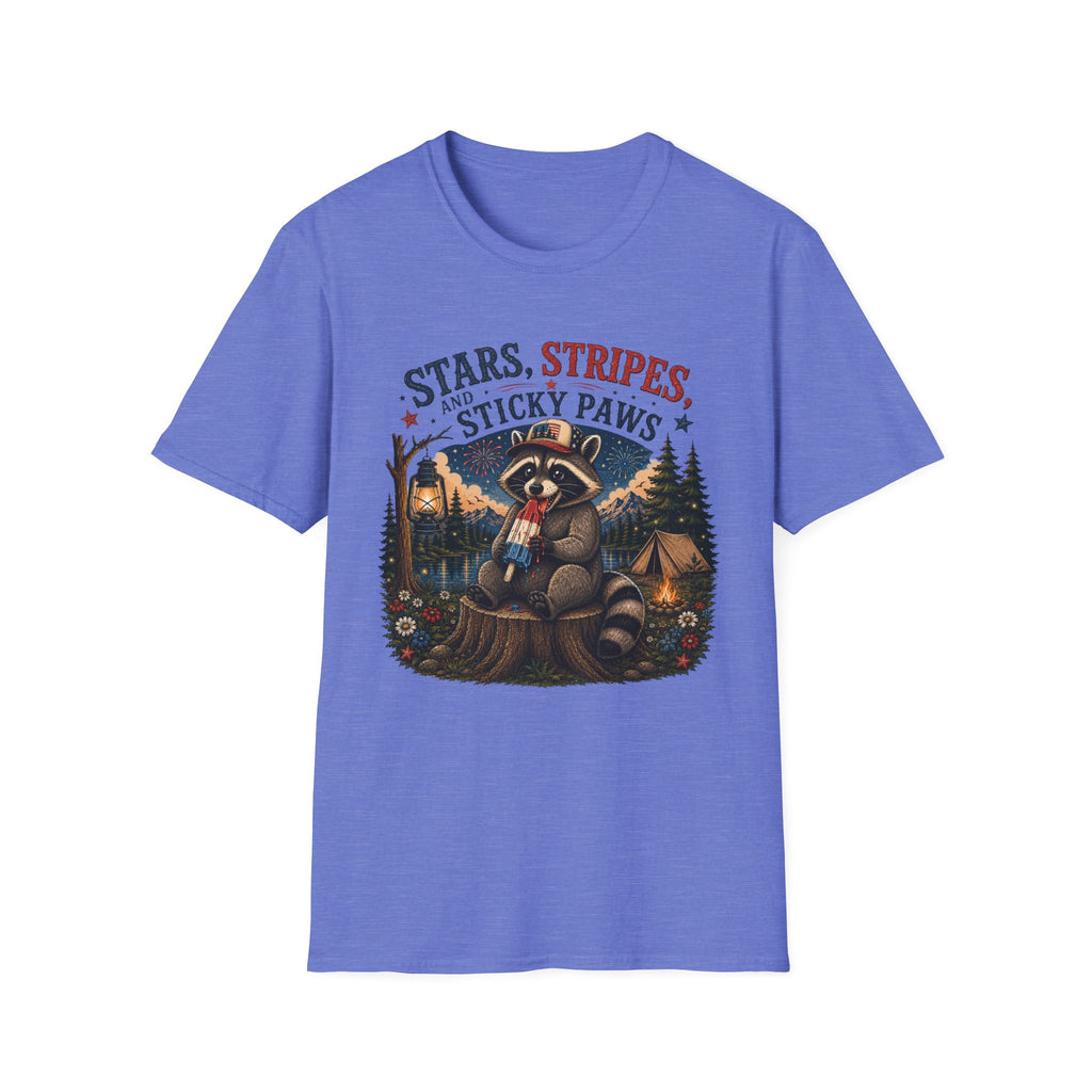 Stars, Stripes, and Sticky Paws Raccoon Tee