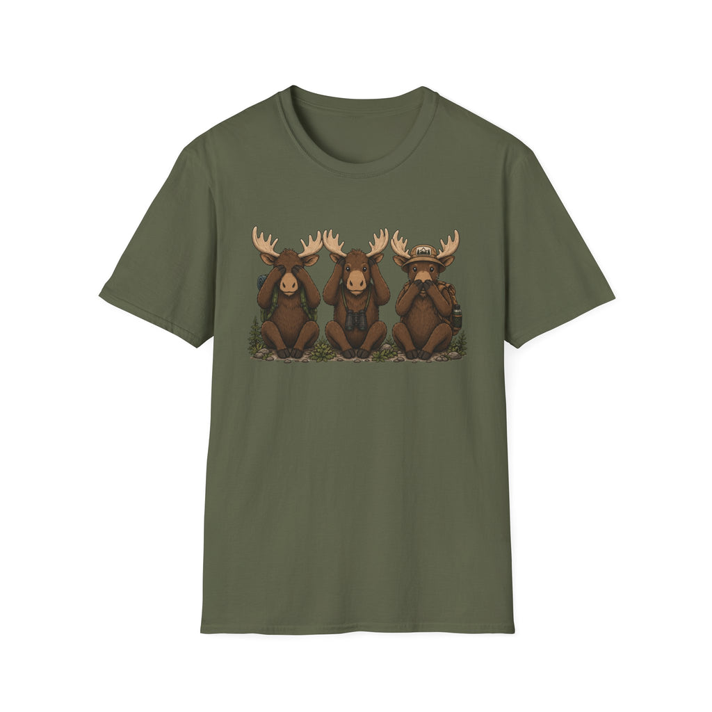 See No Hear No Speak No Moose Hikers Tee