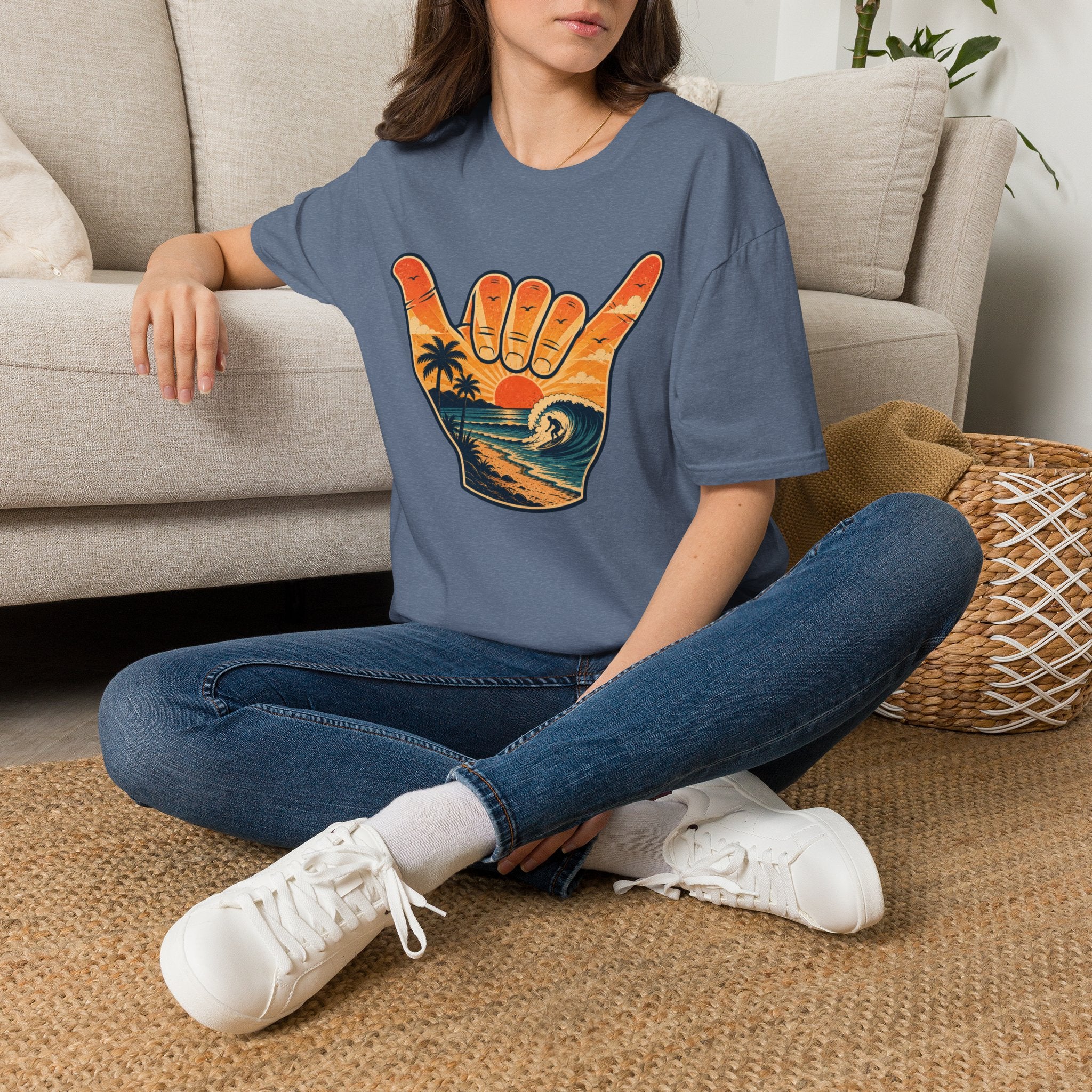 Hang Loose Sunset Surf Tee
