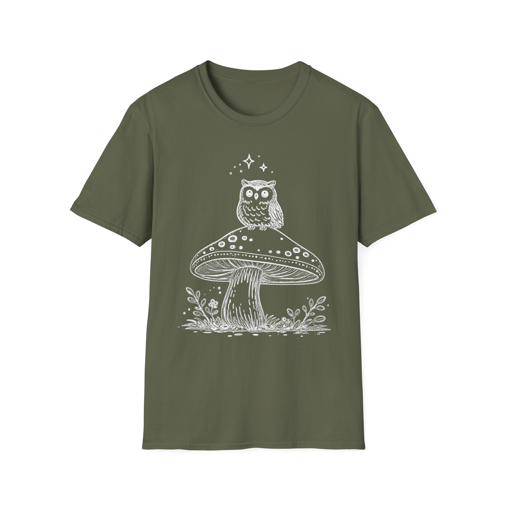 Cozy Owl Mushroom Tee