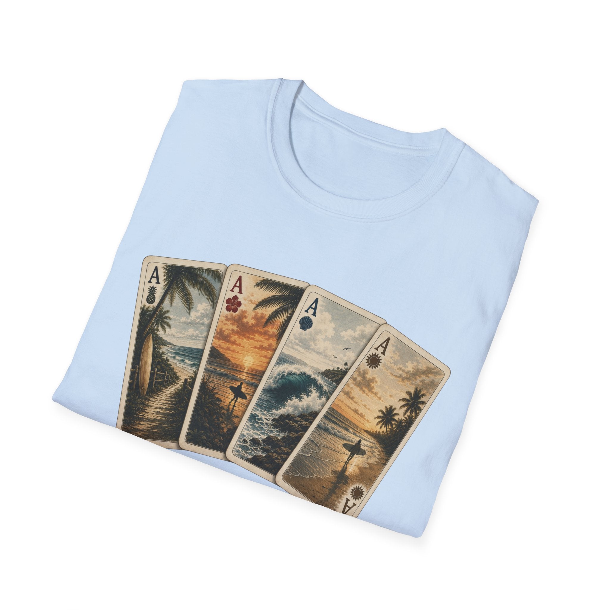Surfer Ace Playing Cards Tee