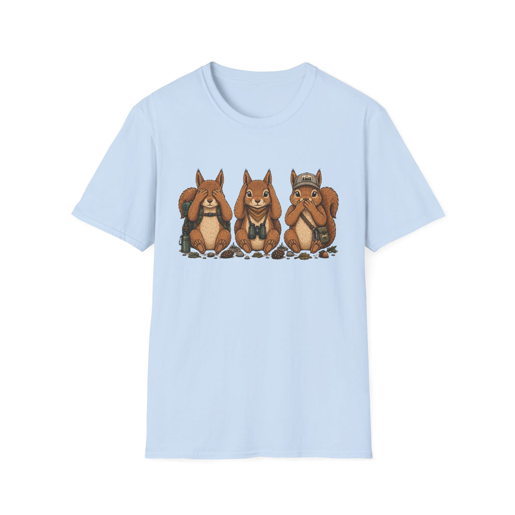 See No Hear No Speak No Squirrel Hikers Tee