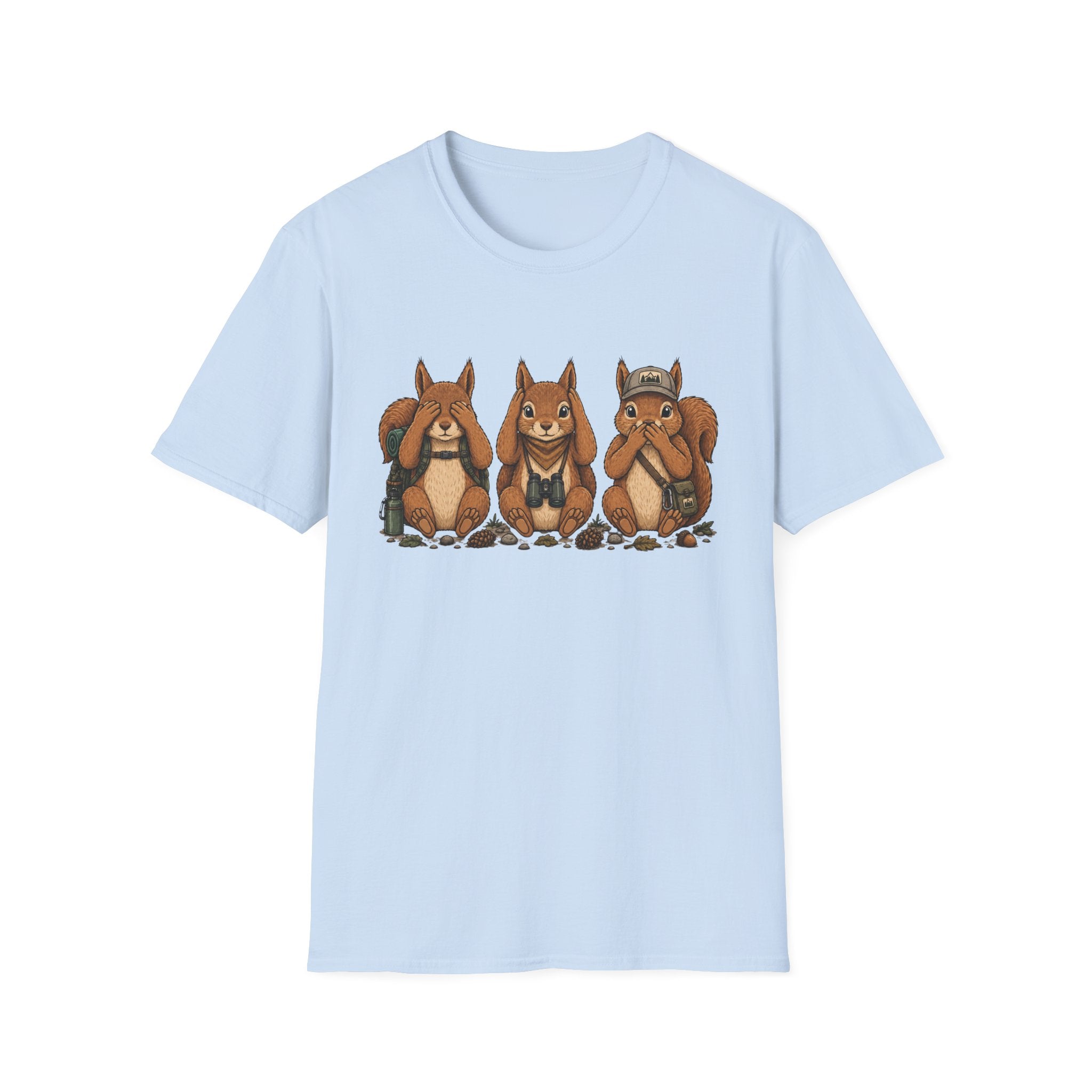 See No Hear No Speak No Squirrel Hikers Tee