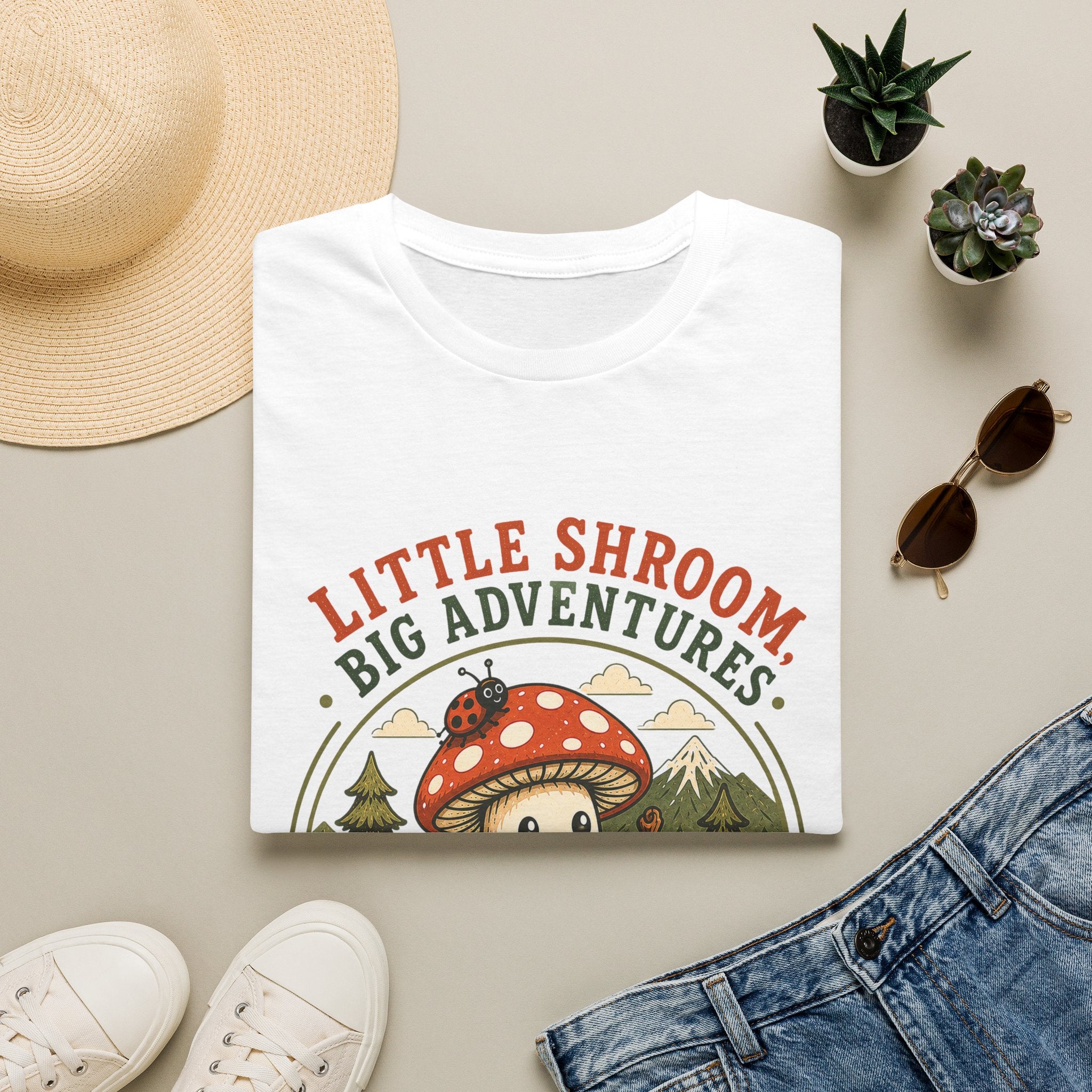 Little Shroom, Big Adventures Mushroom Tee