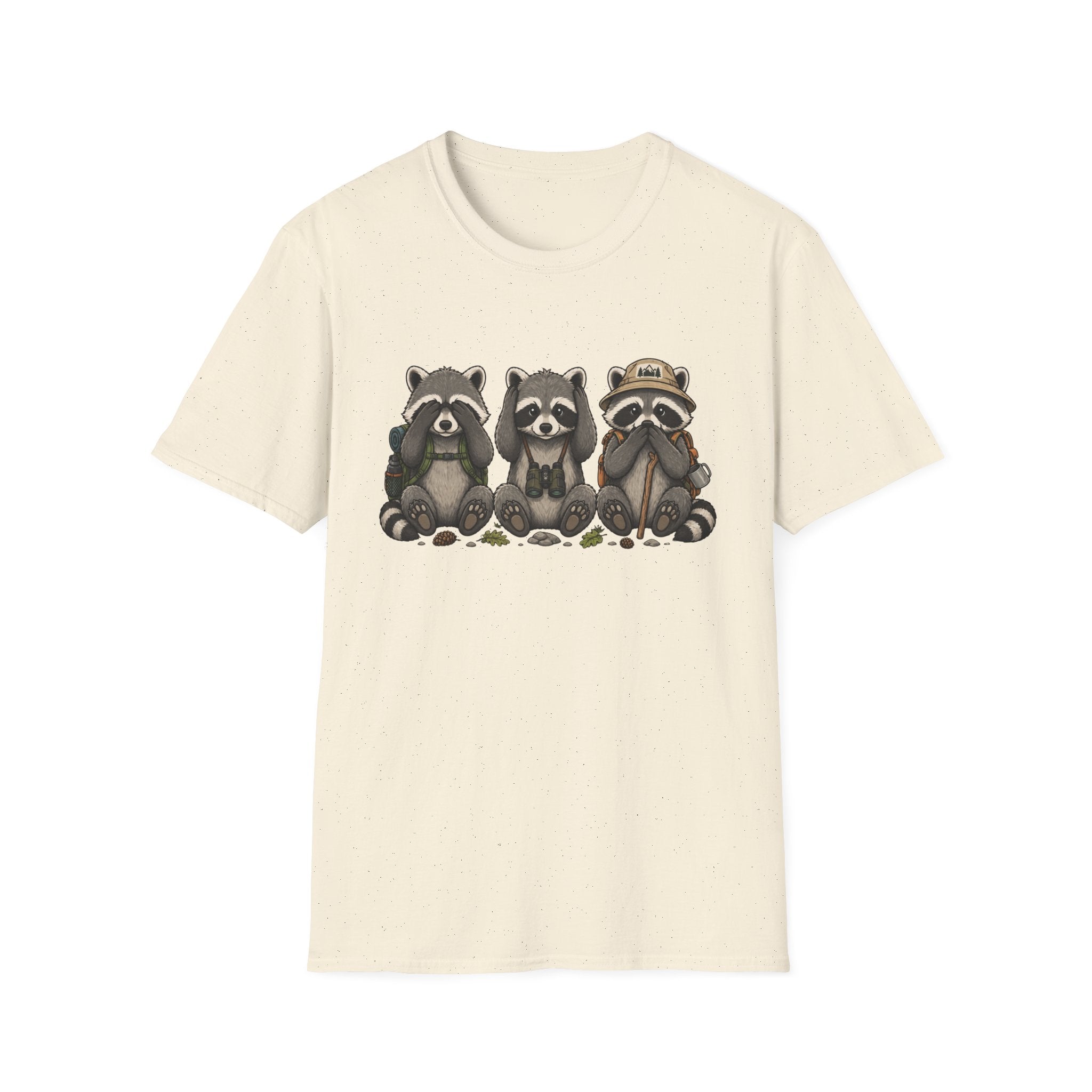 See No Hear No Speak No Raccoon Hikers Tee