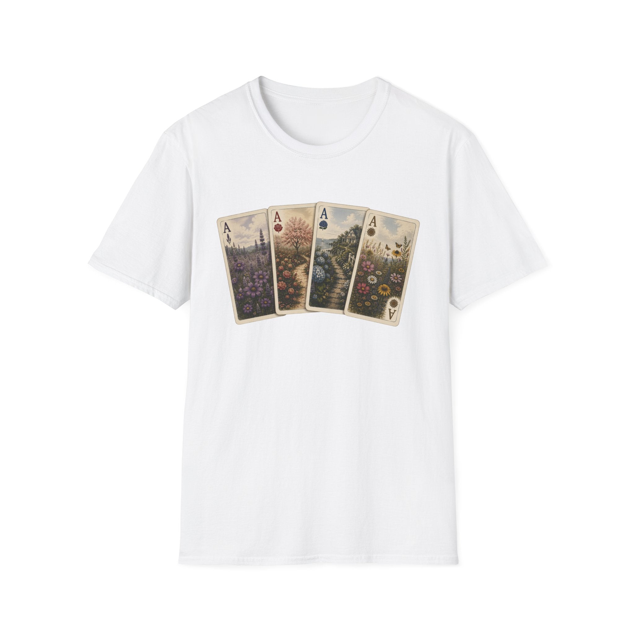 Floral Ace Playing Cards Tee