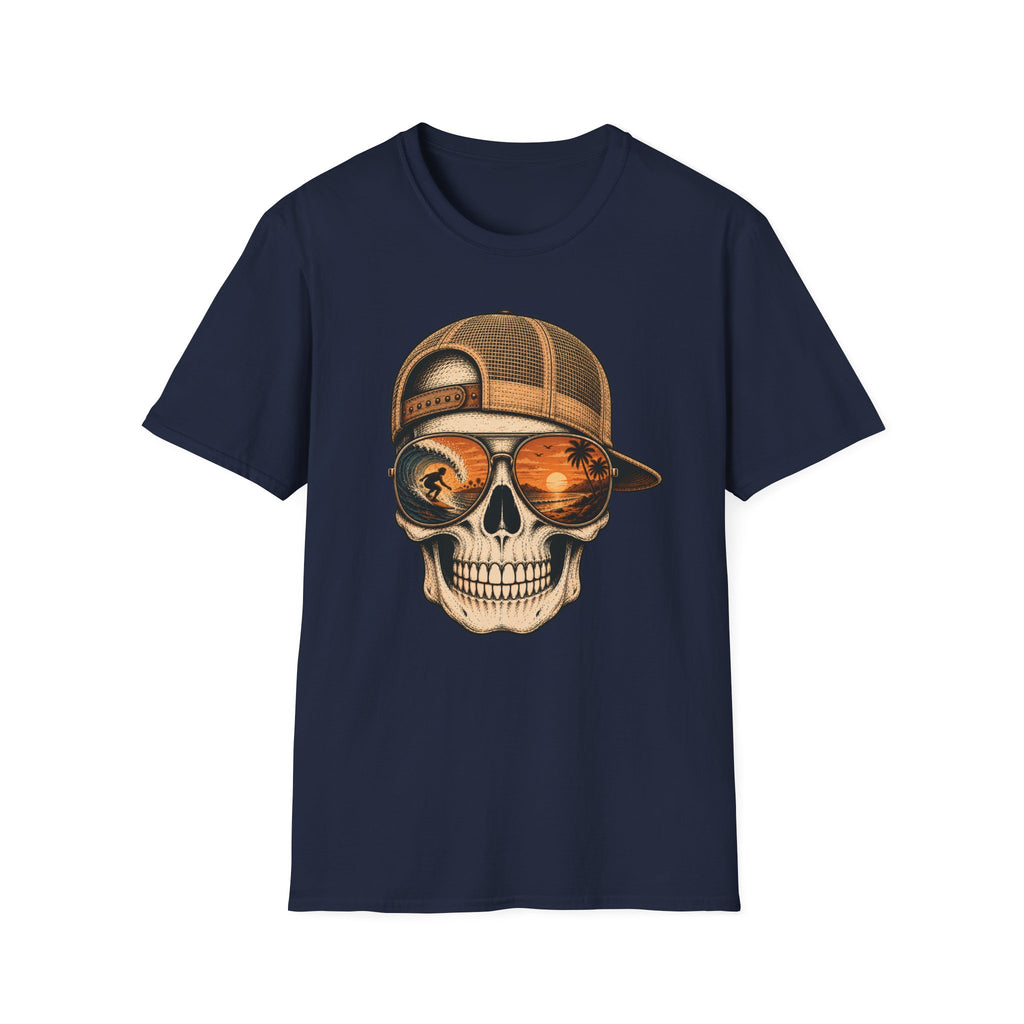 Sunset Barrel Skull Surf Tee