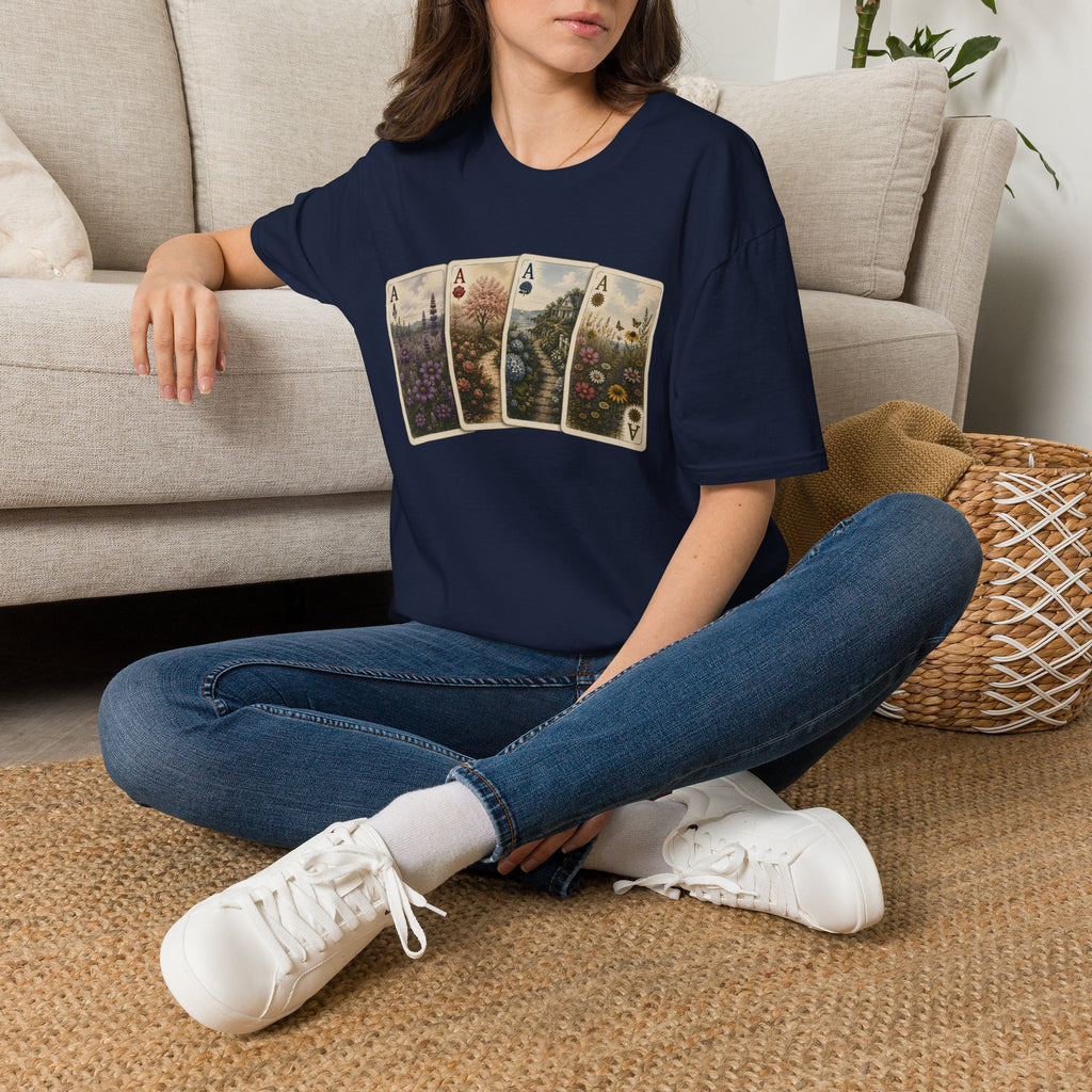Floral Ace Playing Cards Tee