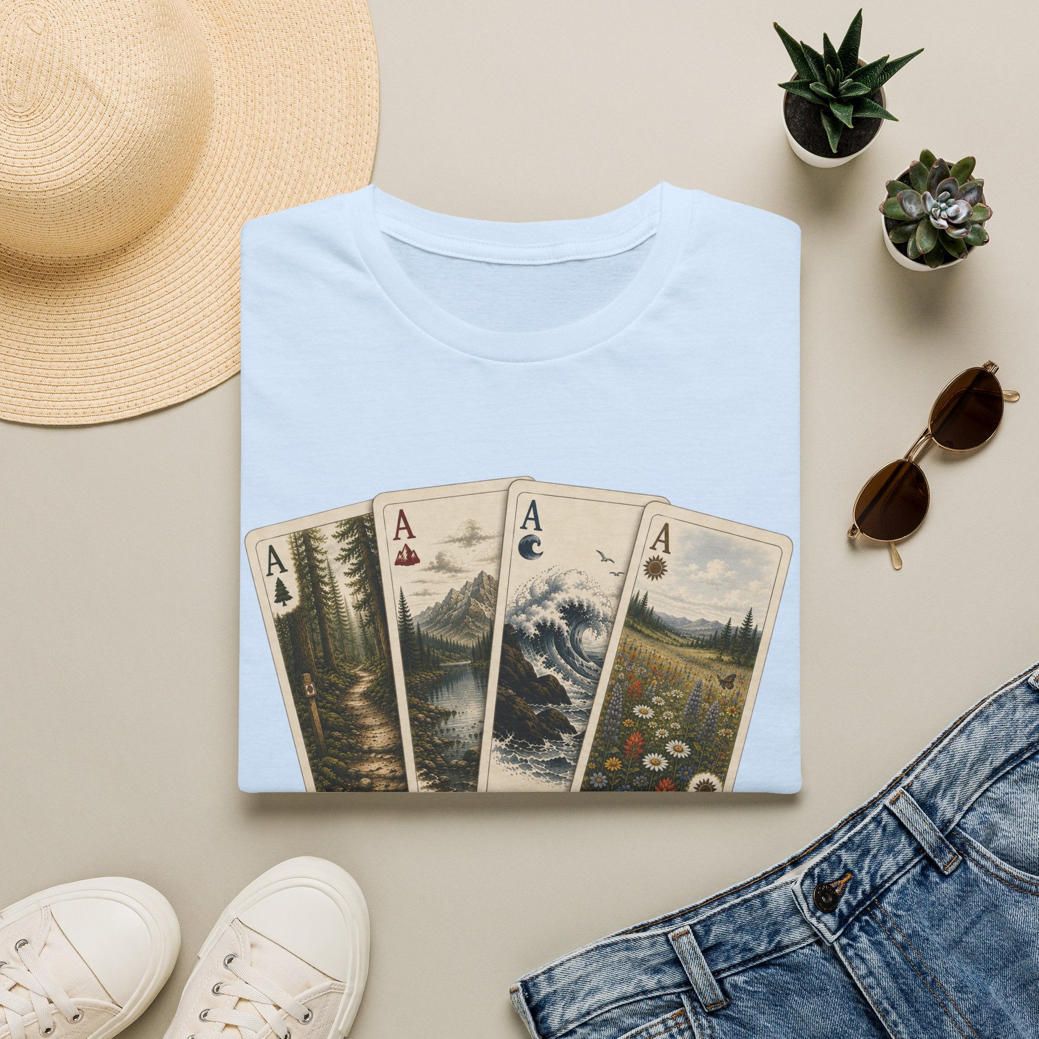 Aces of Adventure Playing Cards Tee
