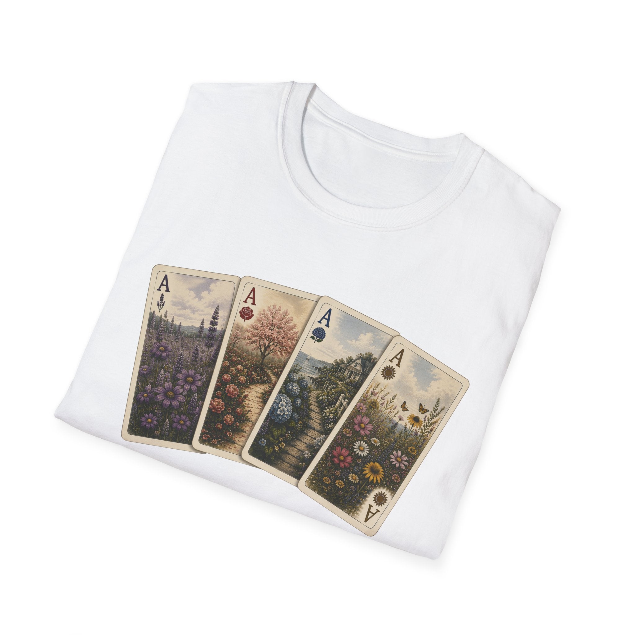 Floral Ace Playing Cards Tee