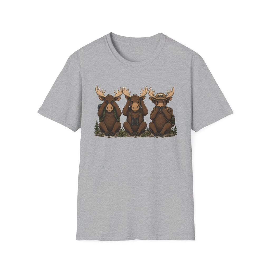See No Hear No Speak No Moose Hikers Tee