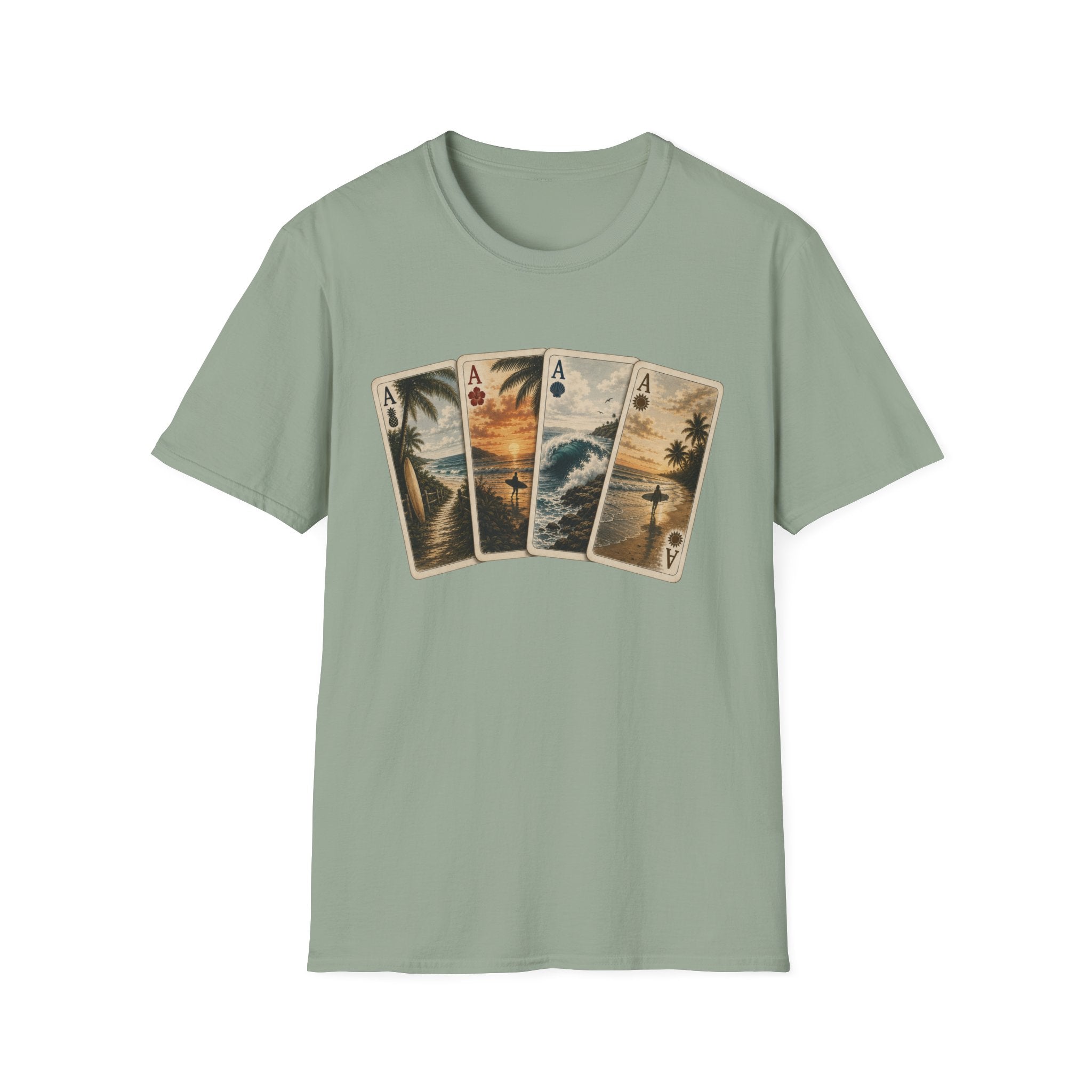 Surfer Ace Playing Cards Tee