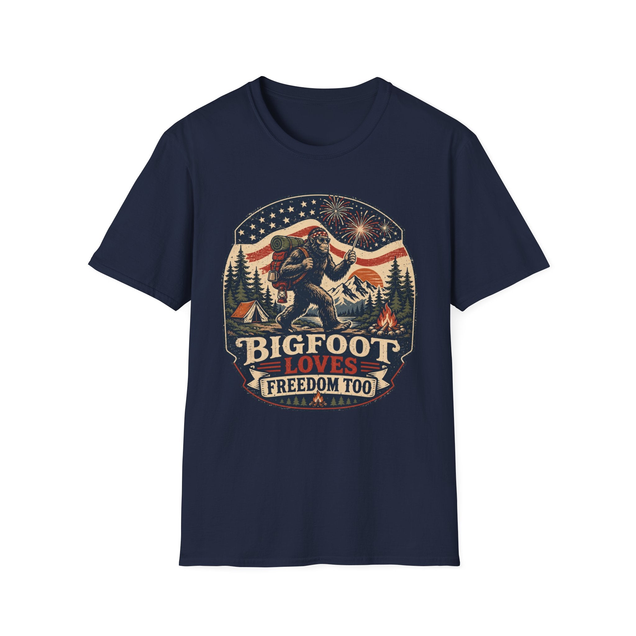 Bigfoot Loves Freedom Tee