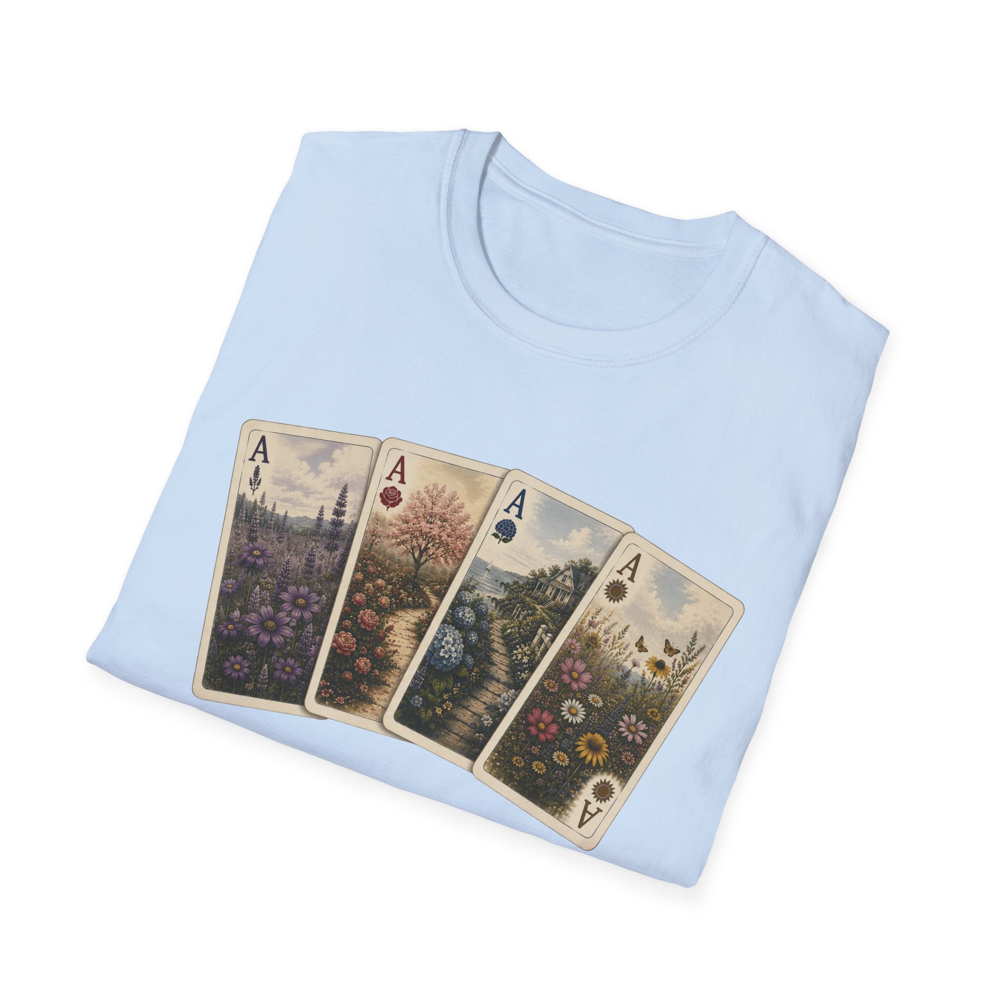 Floral Ace Playing Cards Tee