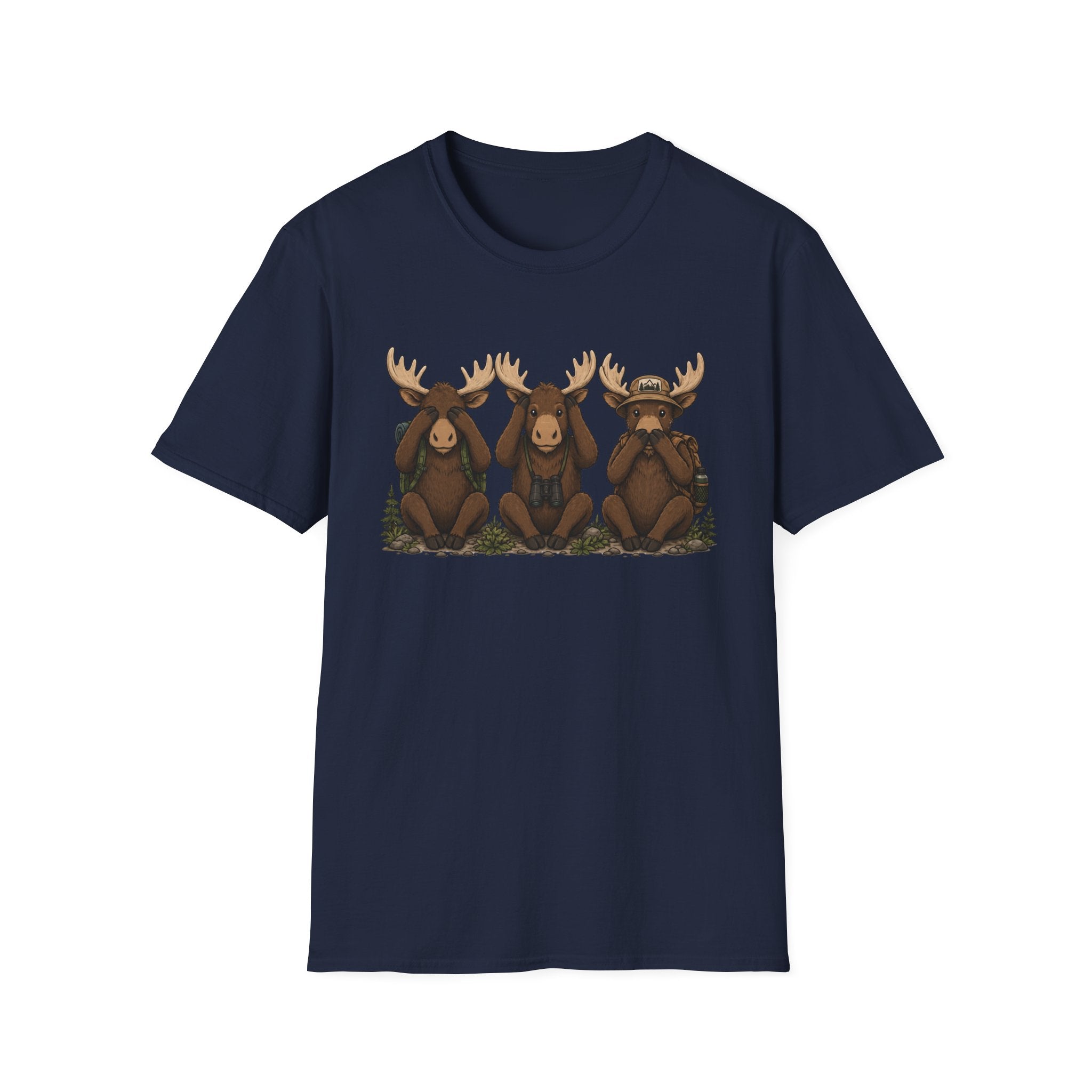 See No Hear No Speak No Moose Hikers Tee