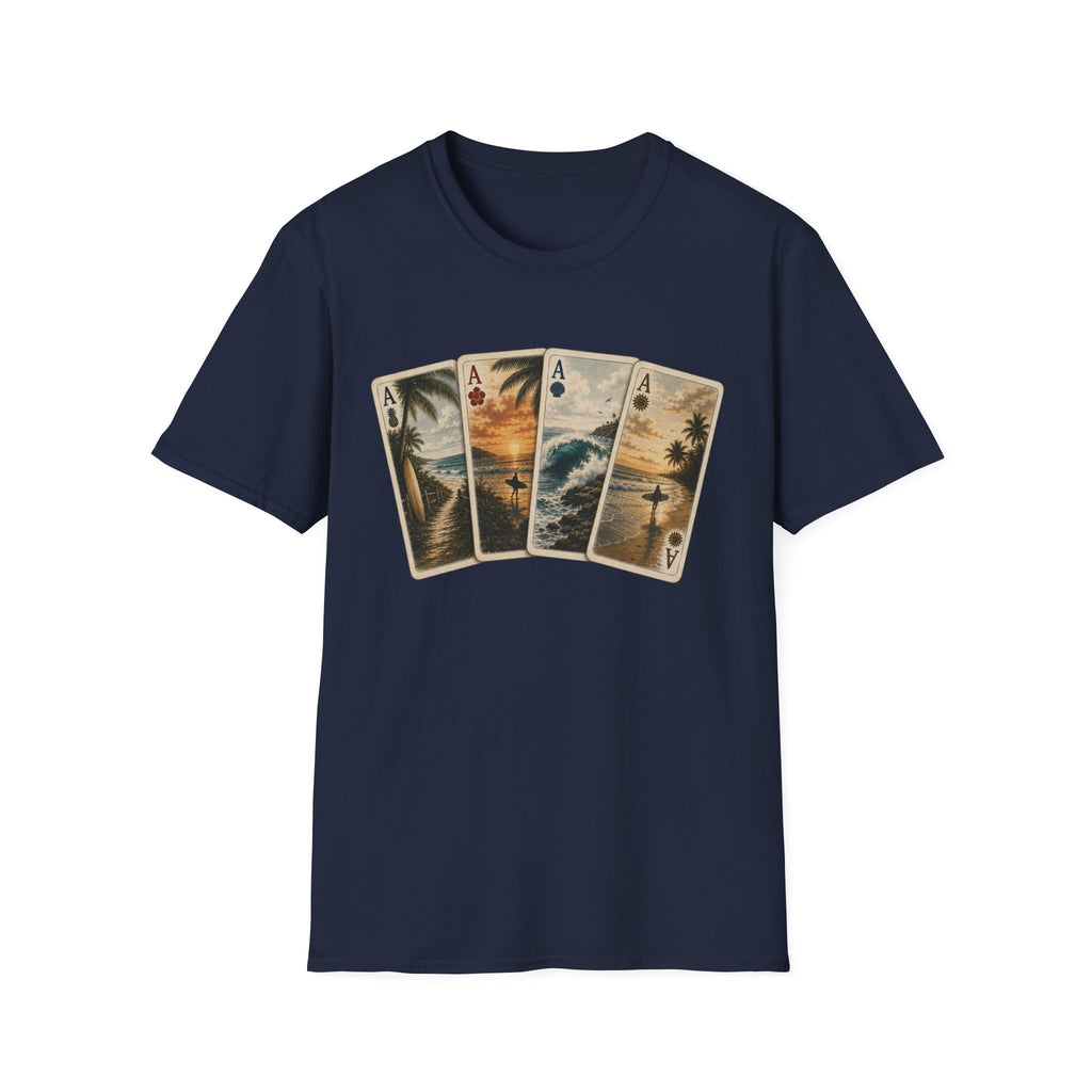 Surfer Ace Playing Cards Tee