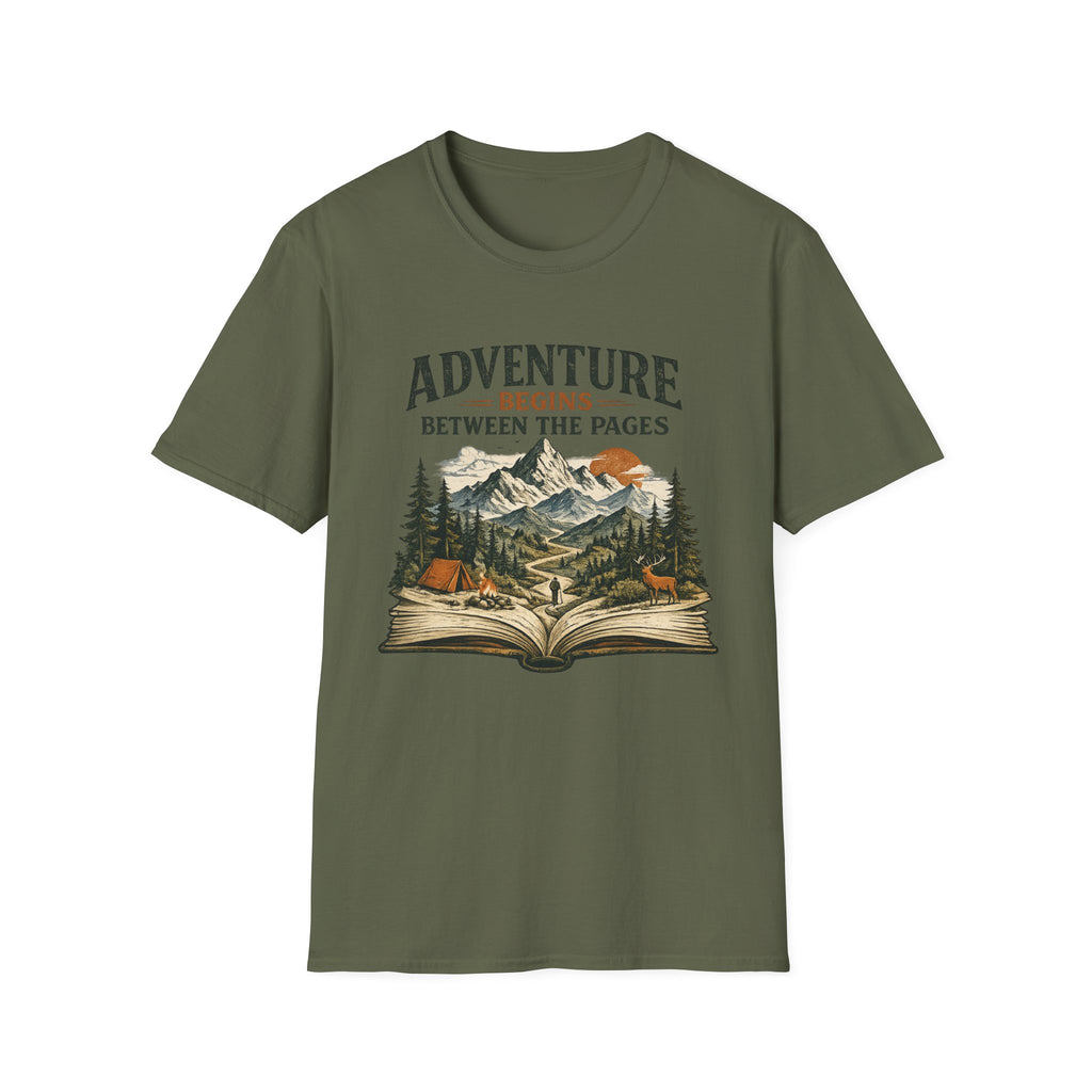 Adventure Begins Between the Pages Tee