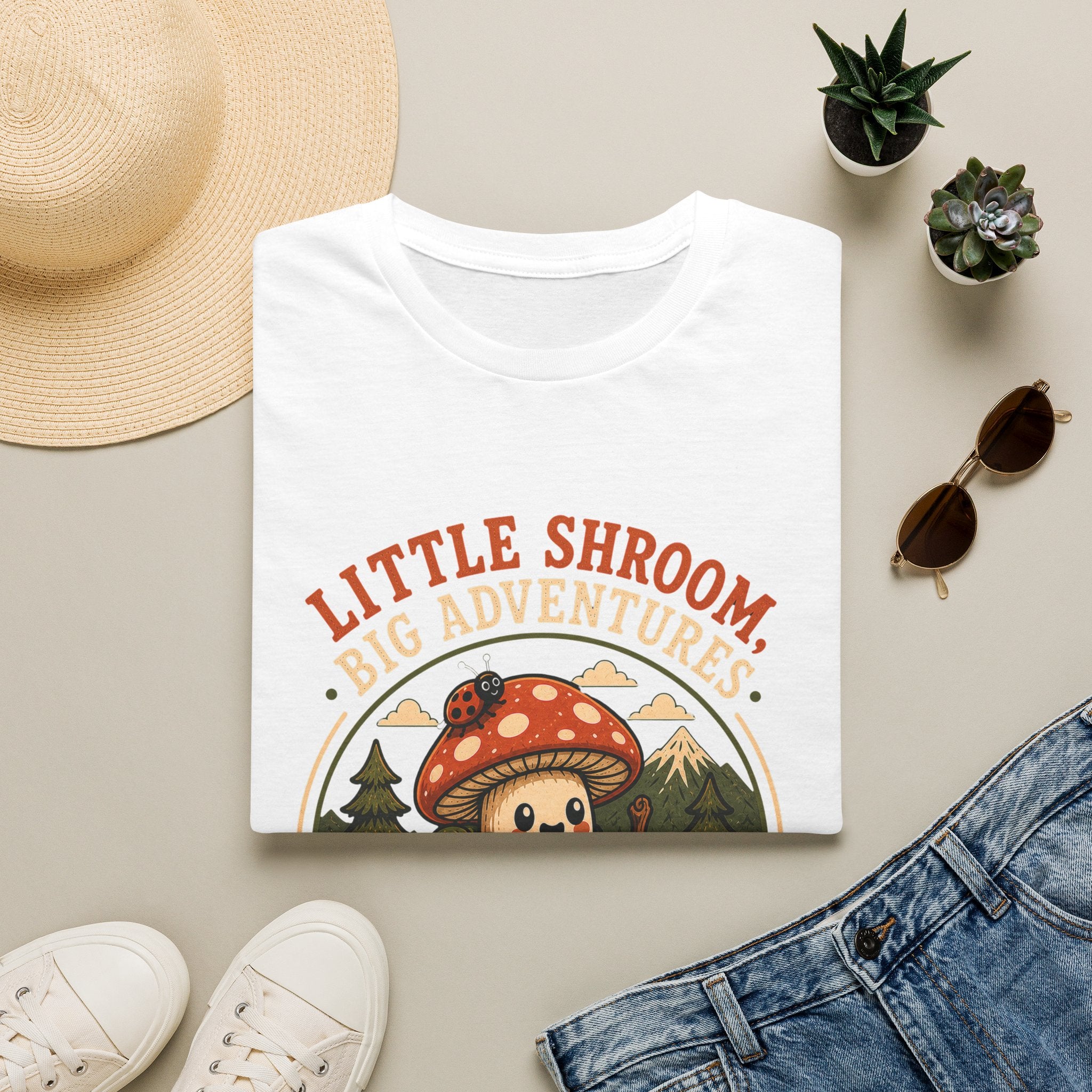 Little Shroom, Big Adventures Mushroom Tee