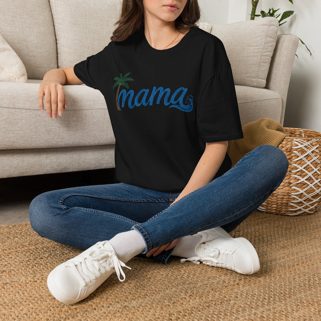 Coastal Mama Palm Tree & Wave Tee