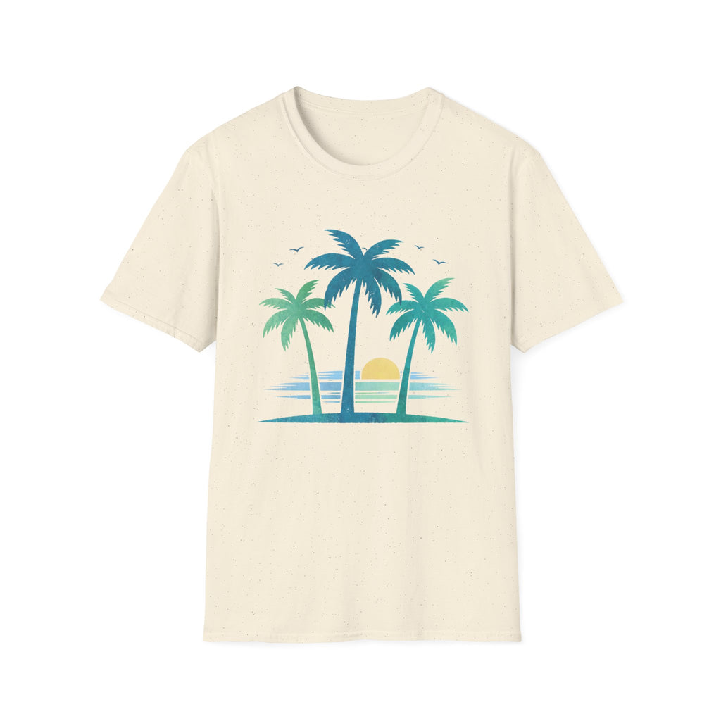 Tropical Sunset Palm Tree Tee