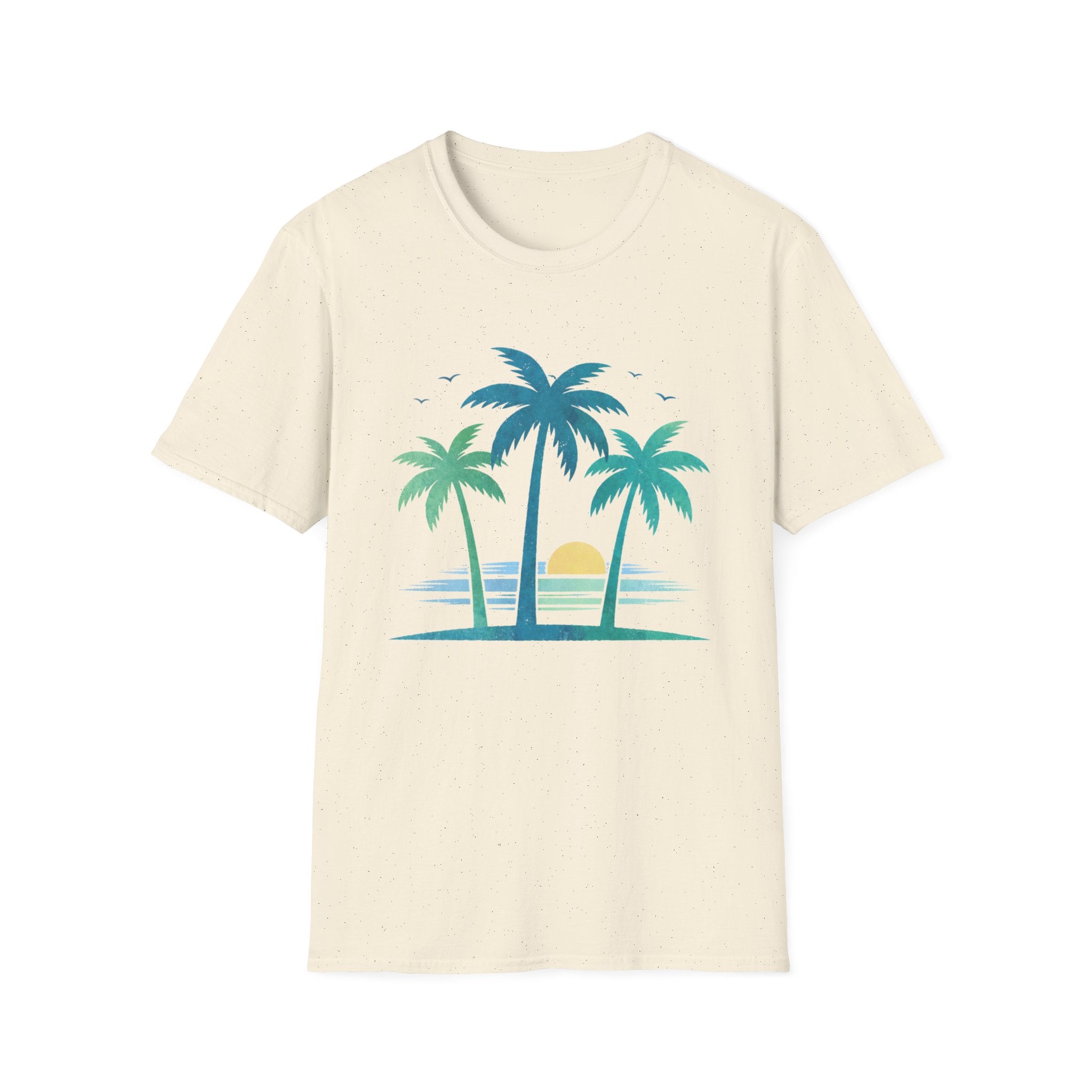 Tropical Sunset Palm Tree Tee