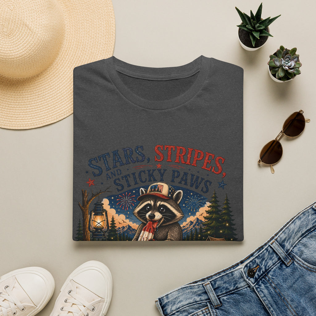 Stars, Stripes, and Sticky Paws Raccoon Tee