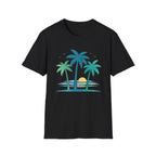 Tropical Sunset Palm Tree Tee