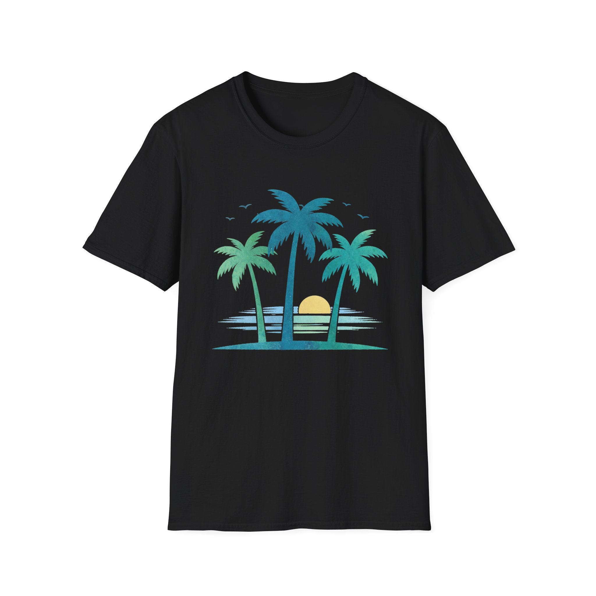 Tropical Sunset Palm Tree Tee