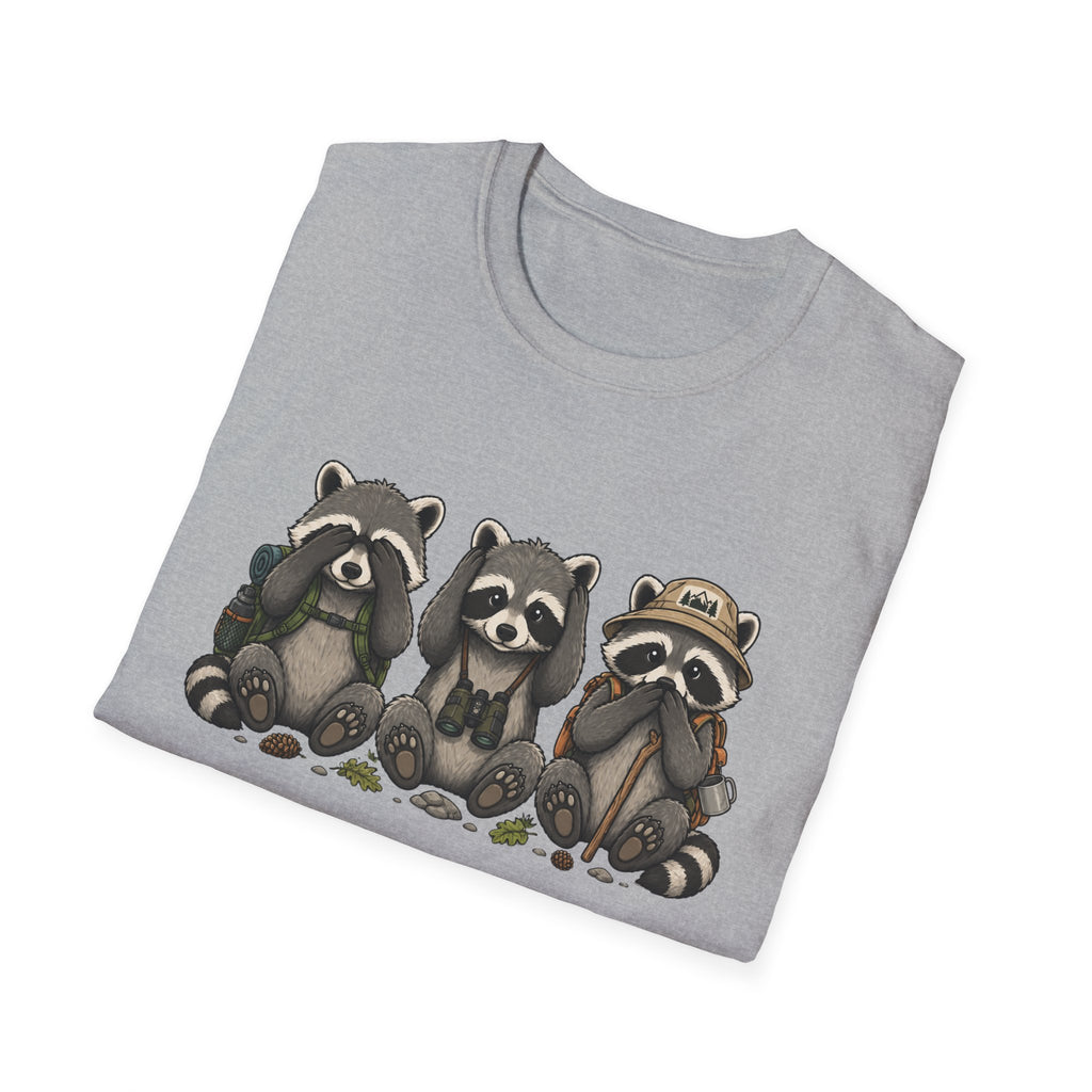 See No Hear No Speak No Raccoon Hikers Tee